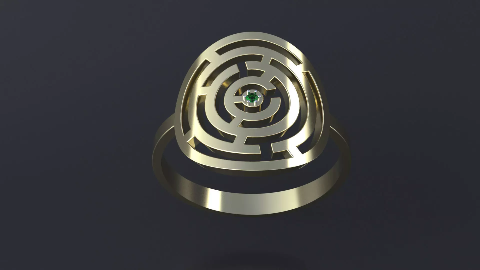 Ring   cercle maze for CNC or 3D print model 3D print model_0