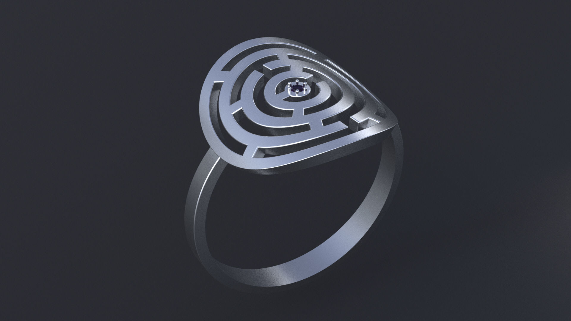 Ring   cercle maze for CNC or 3D print model 3D print model_4