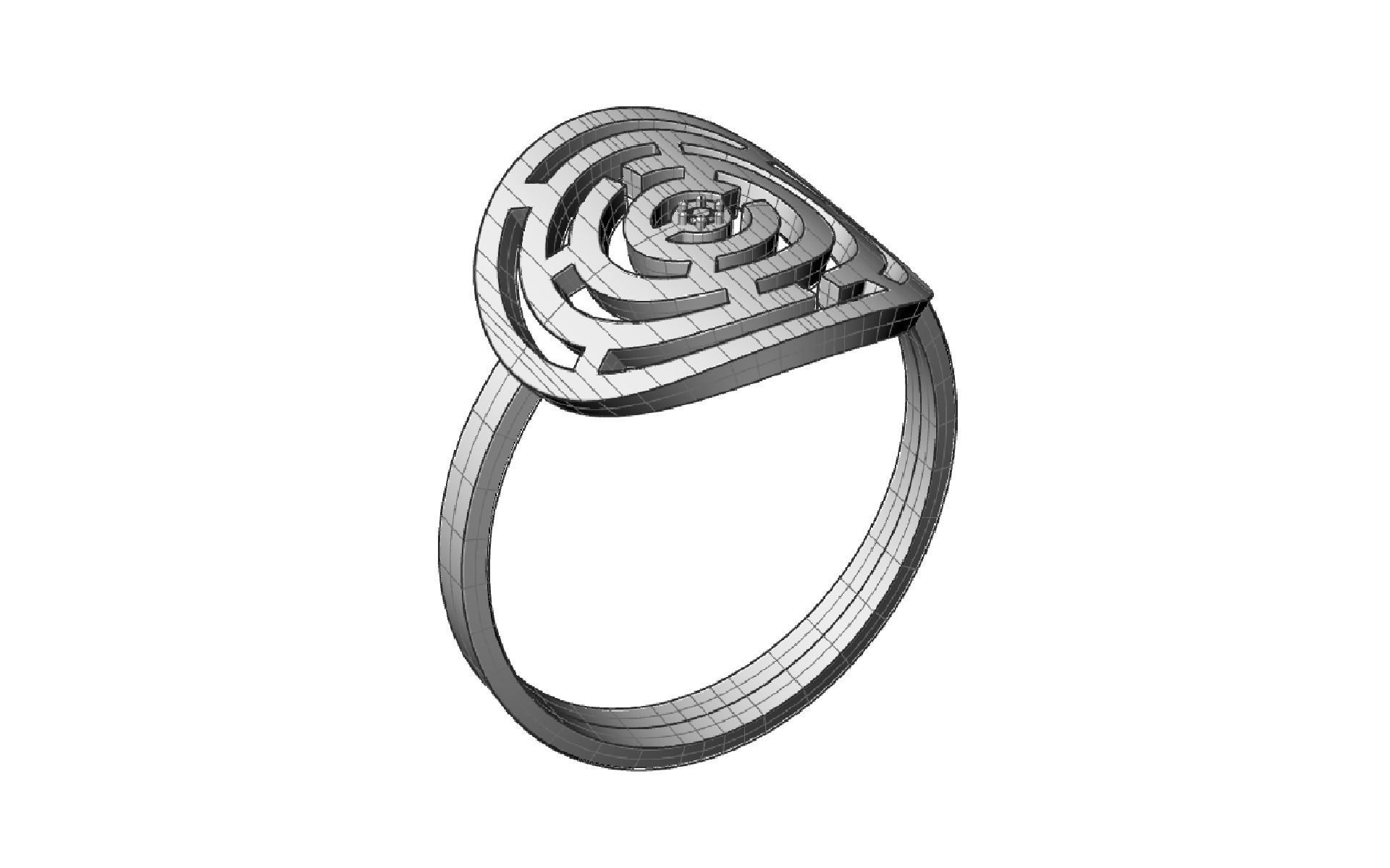 Ring   cercle maze for CNC or 3D print model 3D print model_1