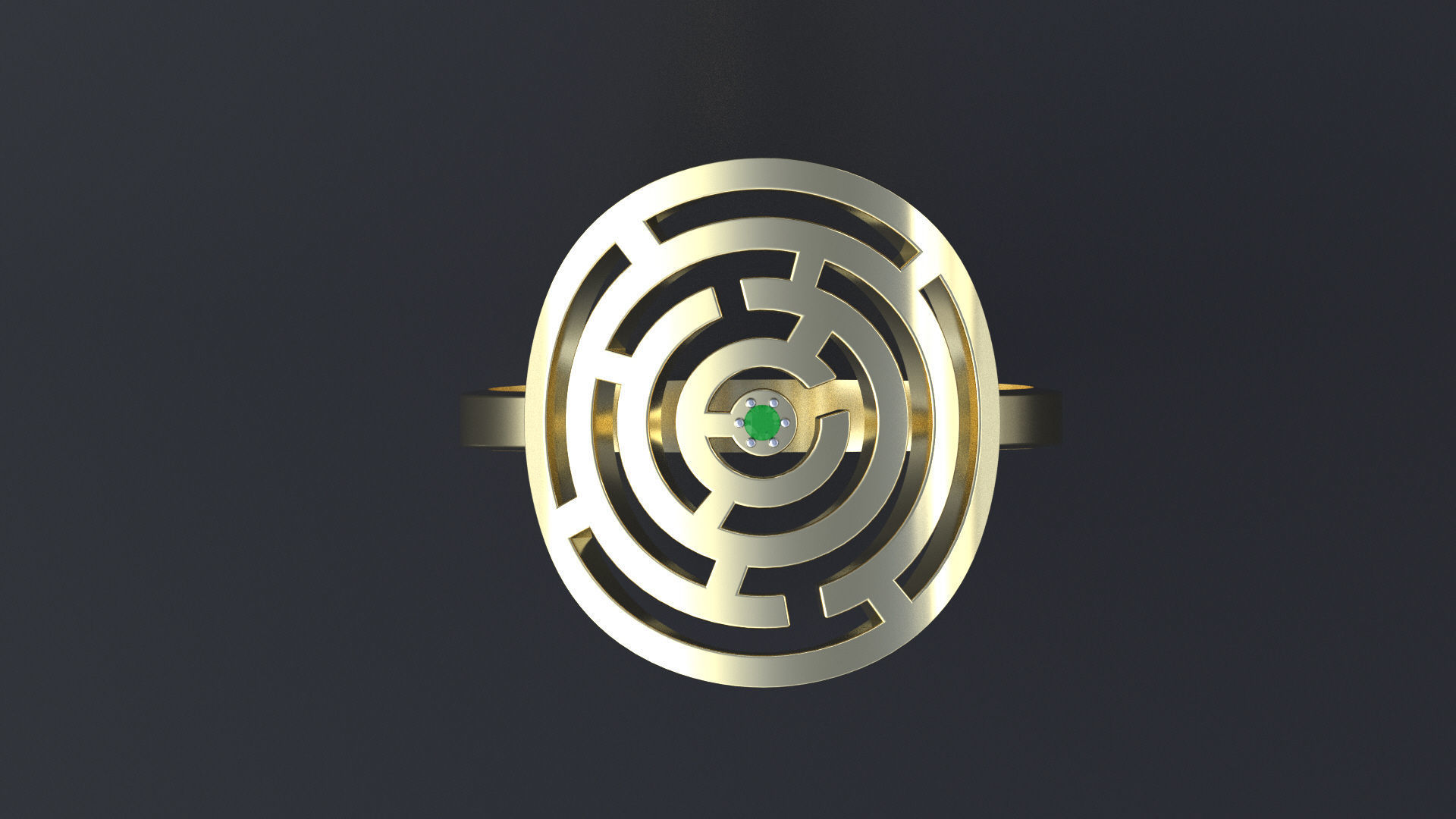 Ring   cercle maze for CNC or 3D print model 3D print model_9