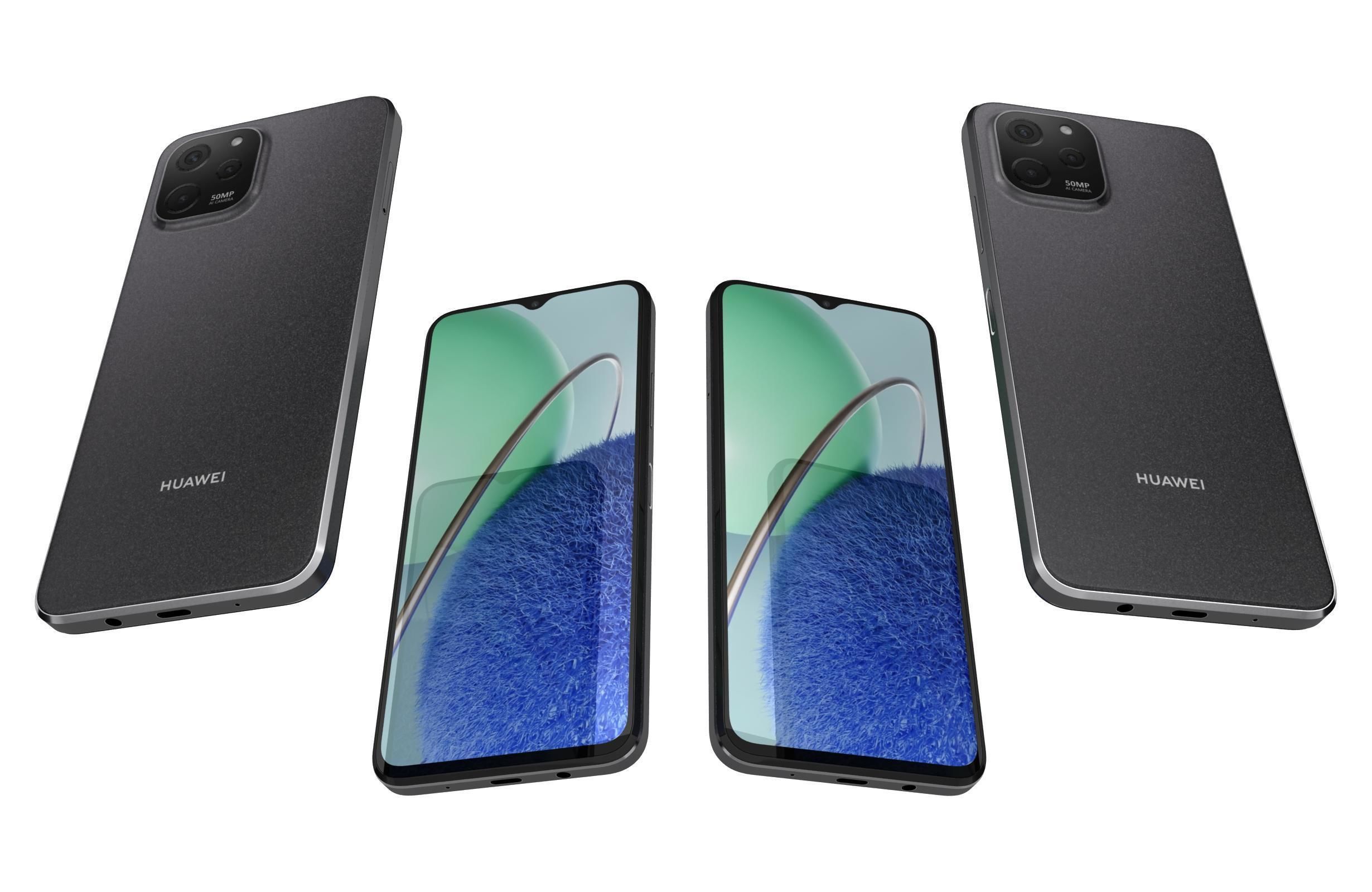 Huawei Nova Y61 Black 3D model_5