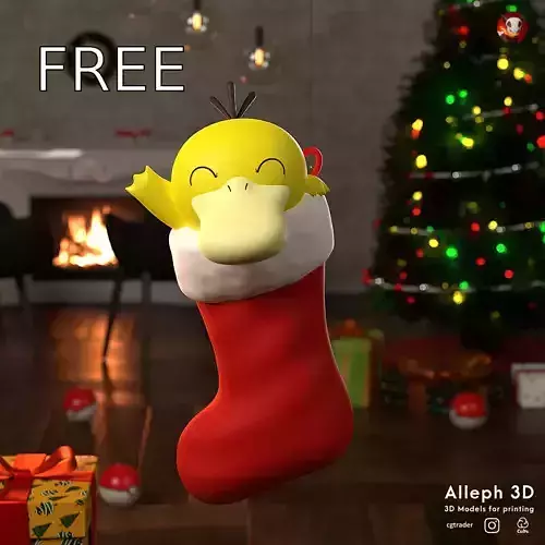 Pokemon Psyduck Christmas Stocking FREE Free 3D print model Pokemon Psyduck Christmas Stocking FREE Free 3D print model