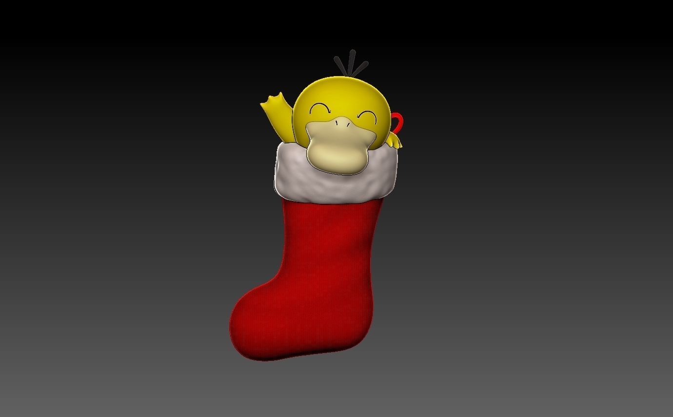 Pokemon Psyduck Christmas Stocking FREE Free 3D print model_1