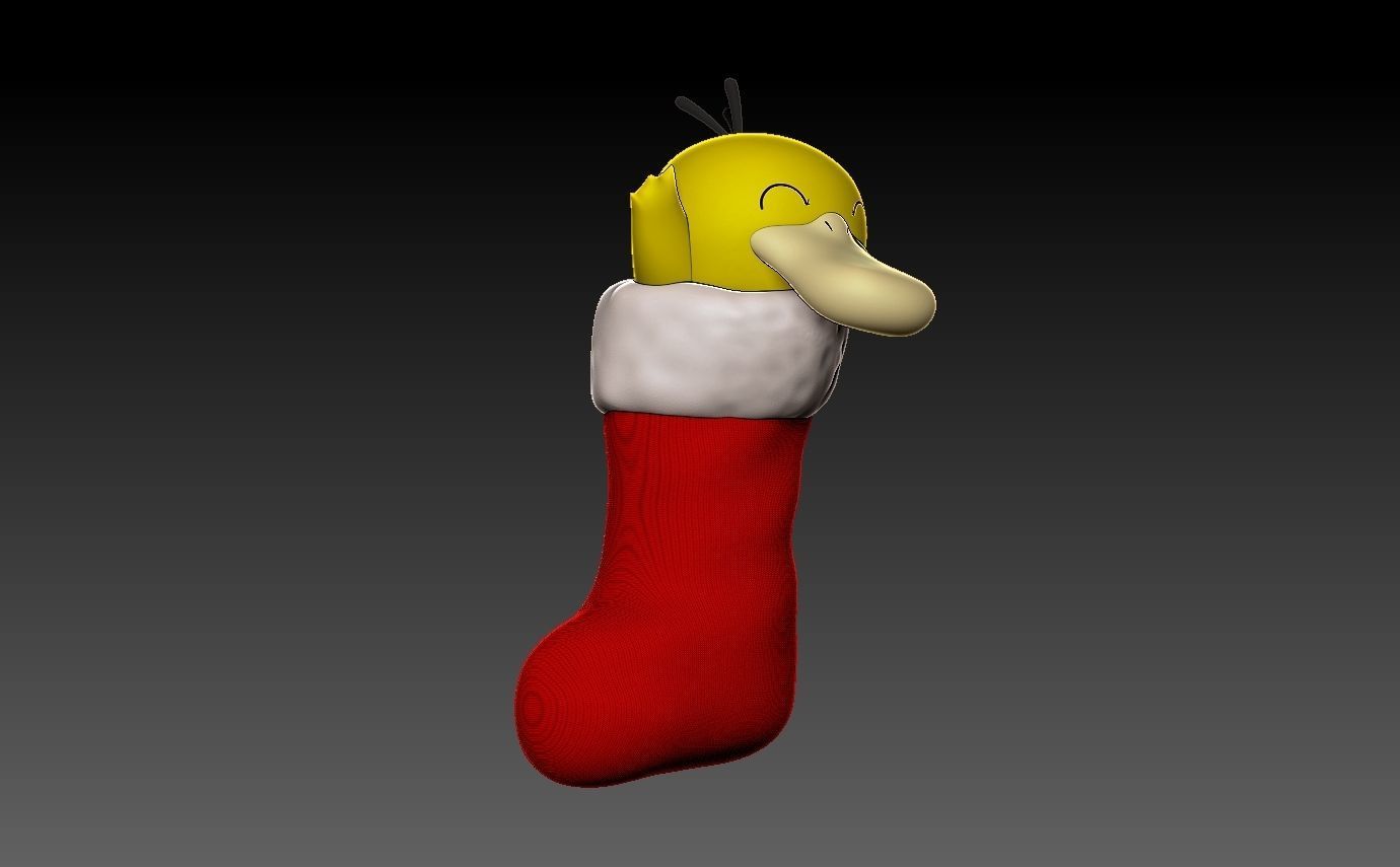 Pokemon Psyduck Christmas Stocking FREE Free 3D print model_5