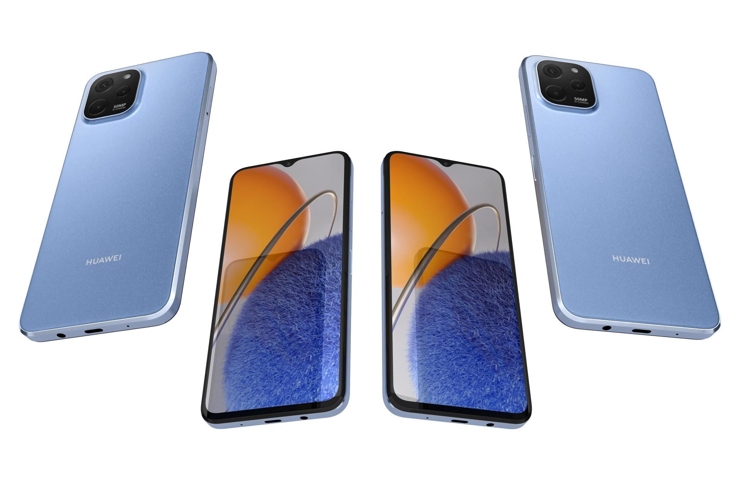Huawei Nova Y61 Blue 3D model_5