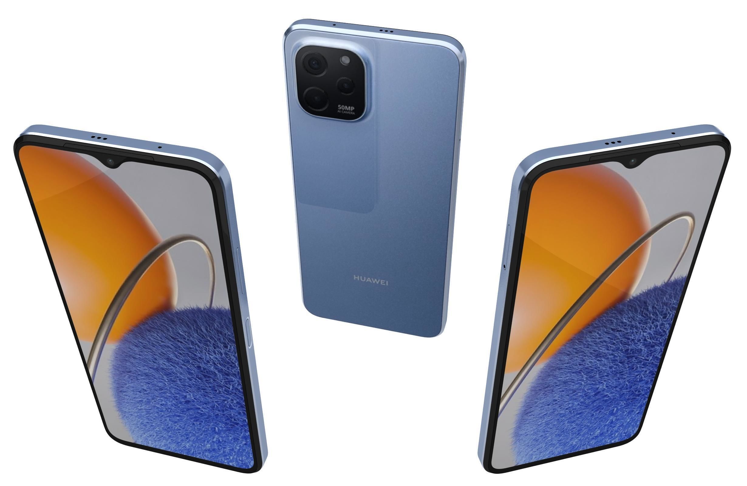 Huawei Nova Y61 Blue 3D model_1