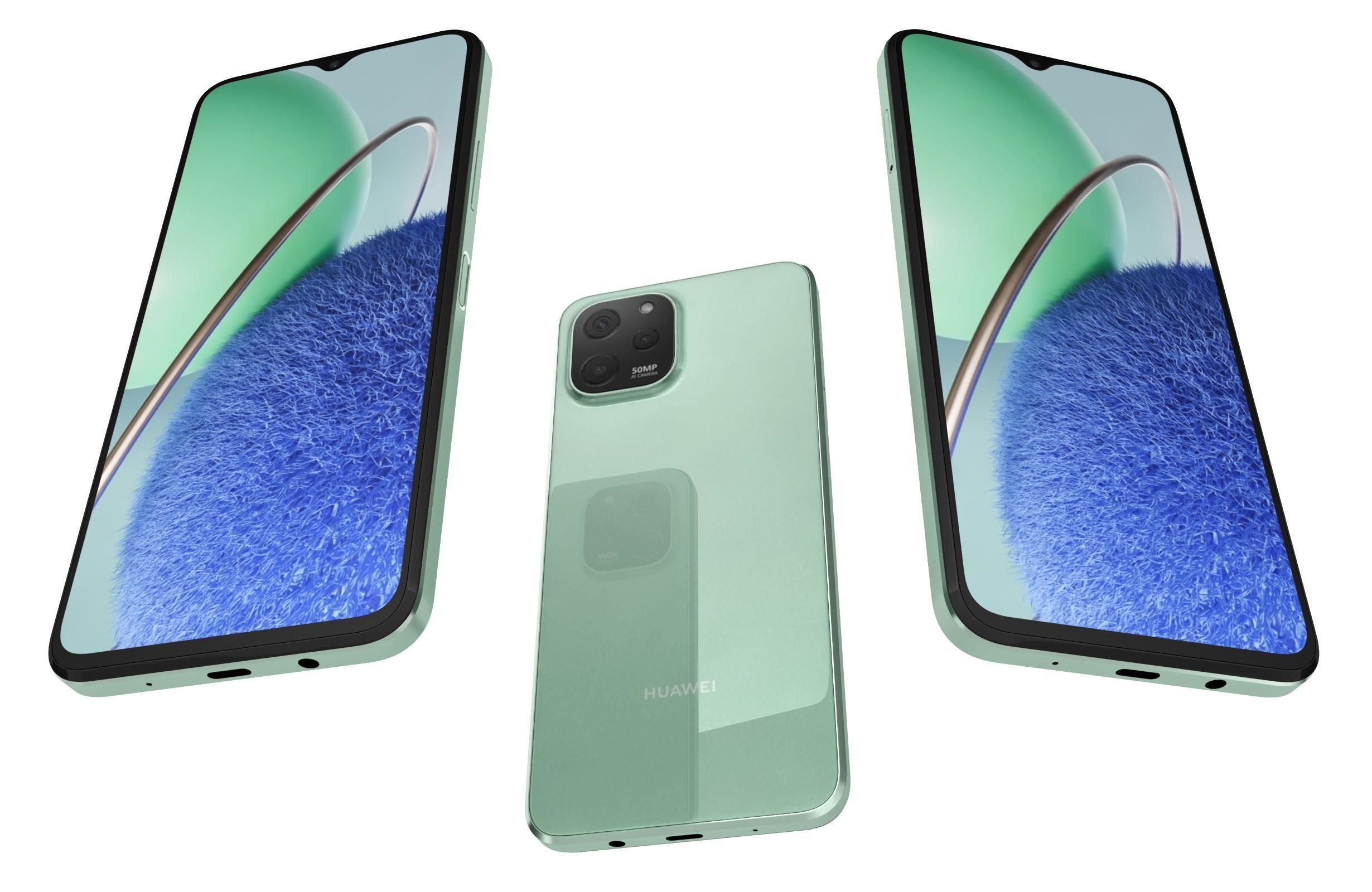 Huawei Nova Y61 Green 3D model_2