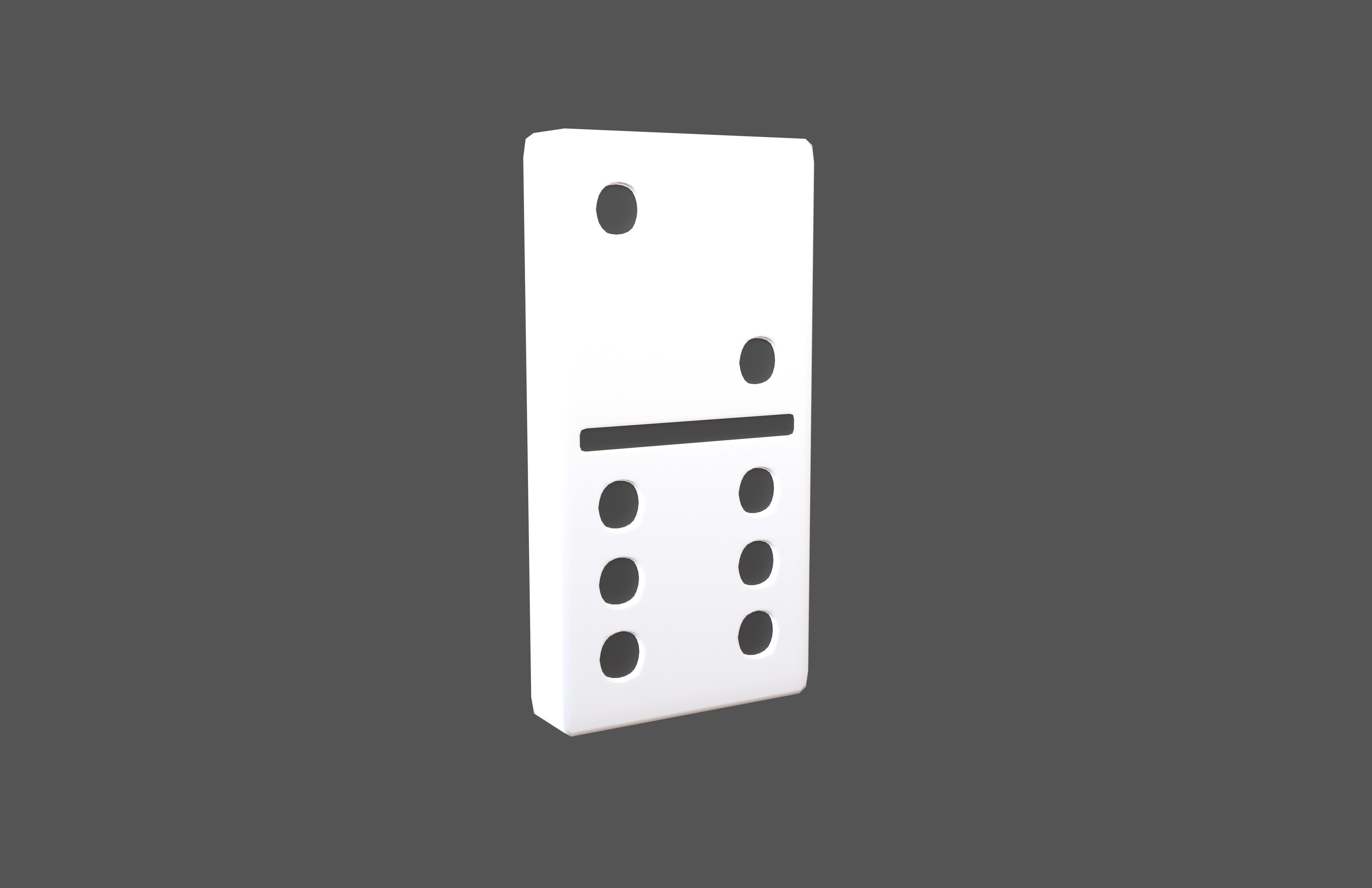 Dominoes v21 001 Low-poly 3D model_1