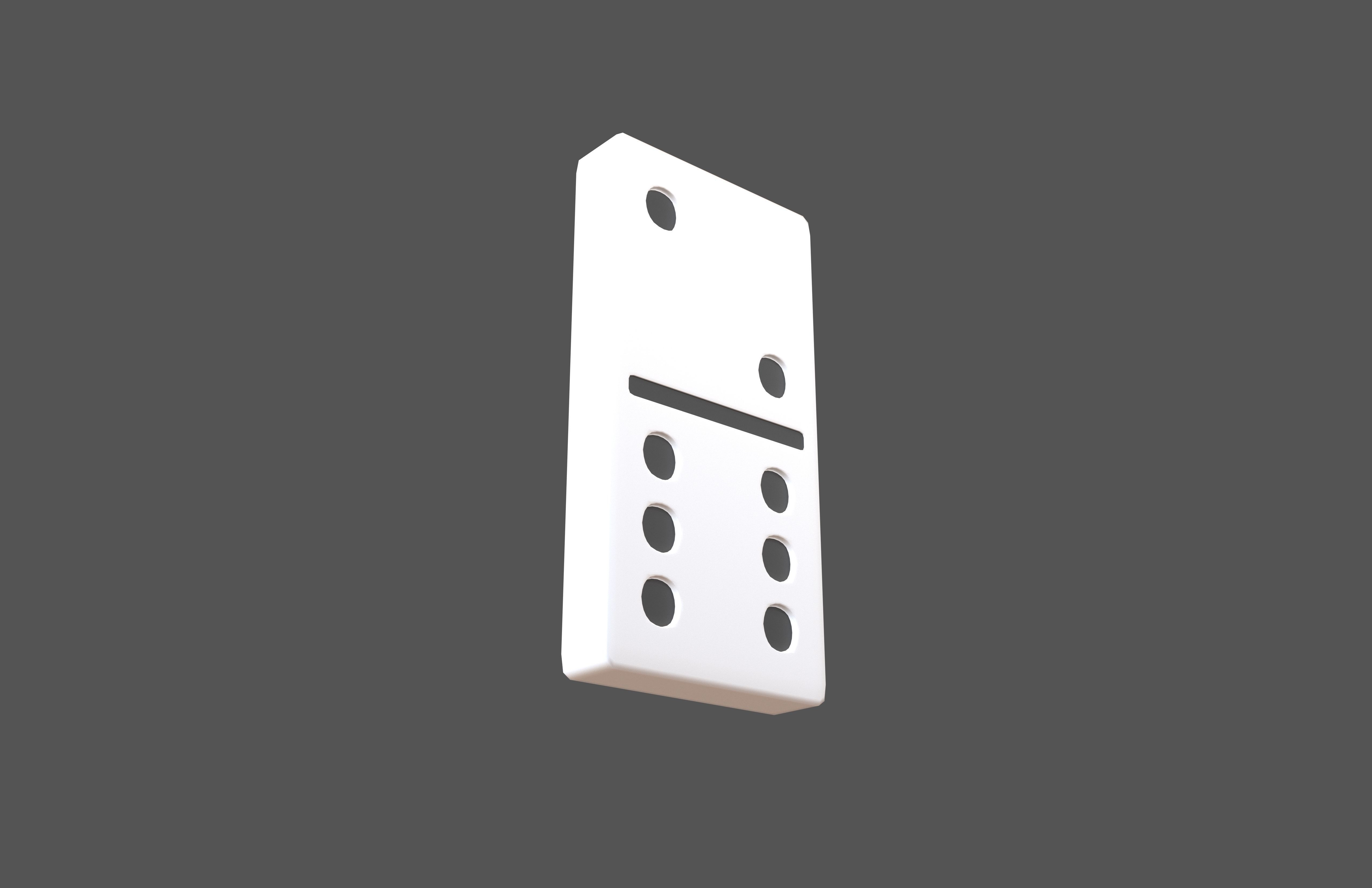 Dominoes v21 001 Low-poly 3D model_3