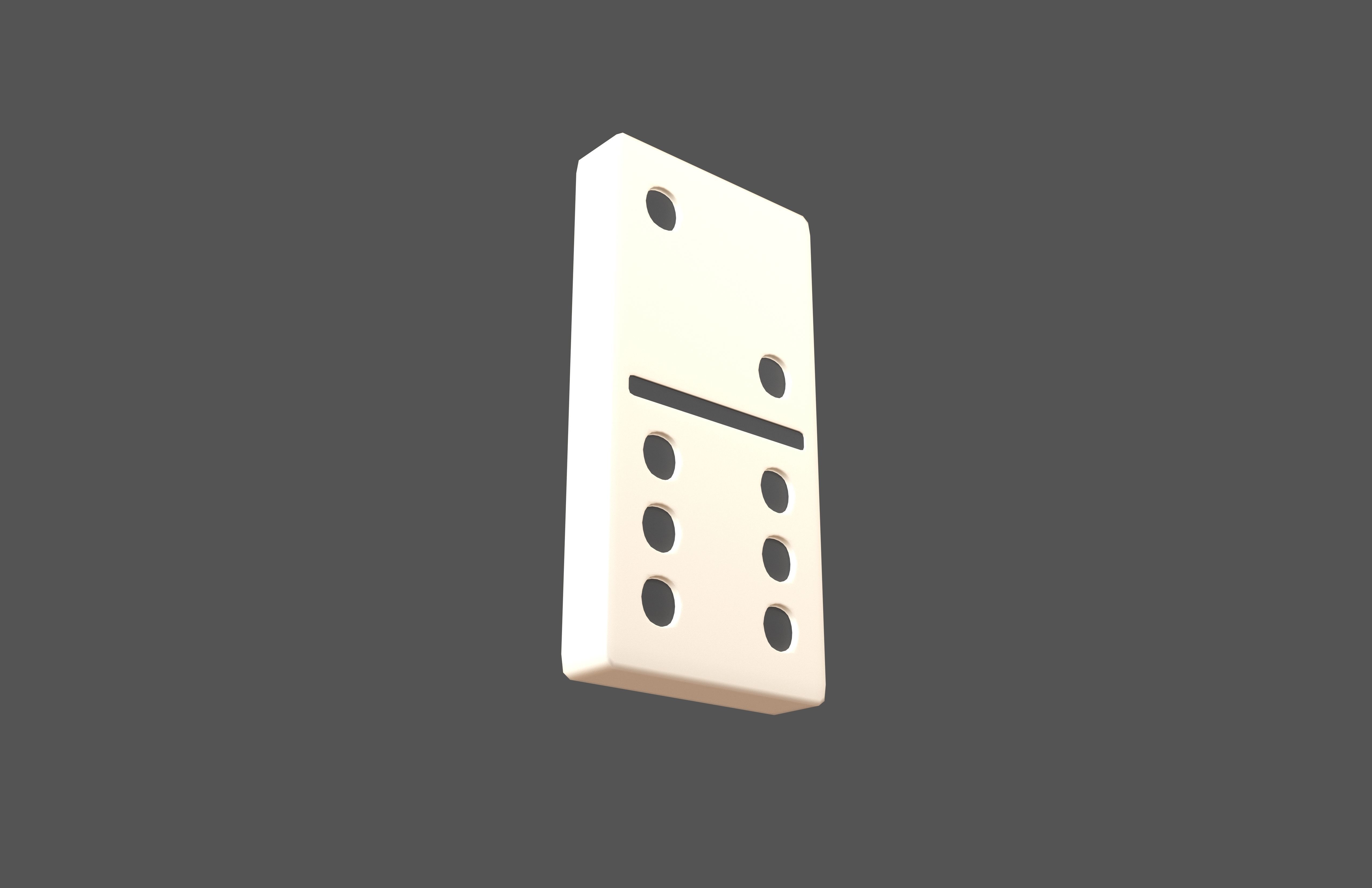Dominoes v21 004 Low-poly 3D model_3