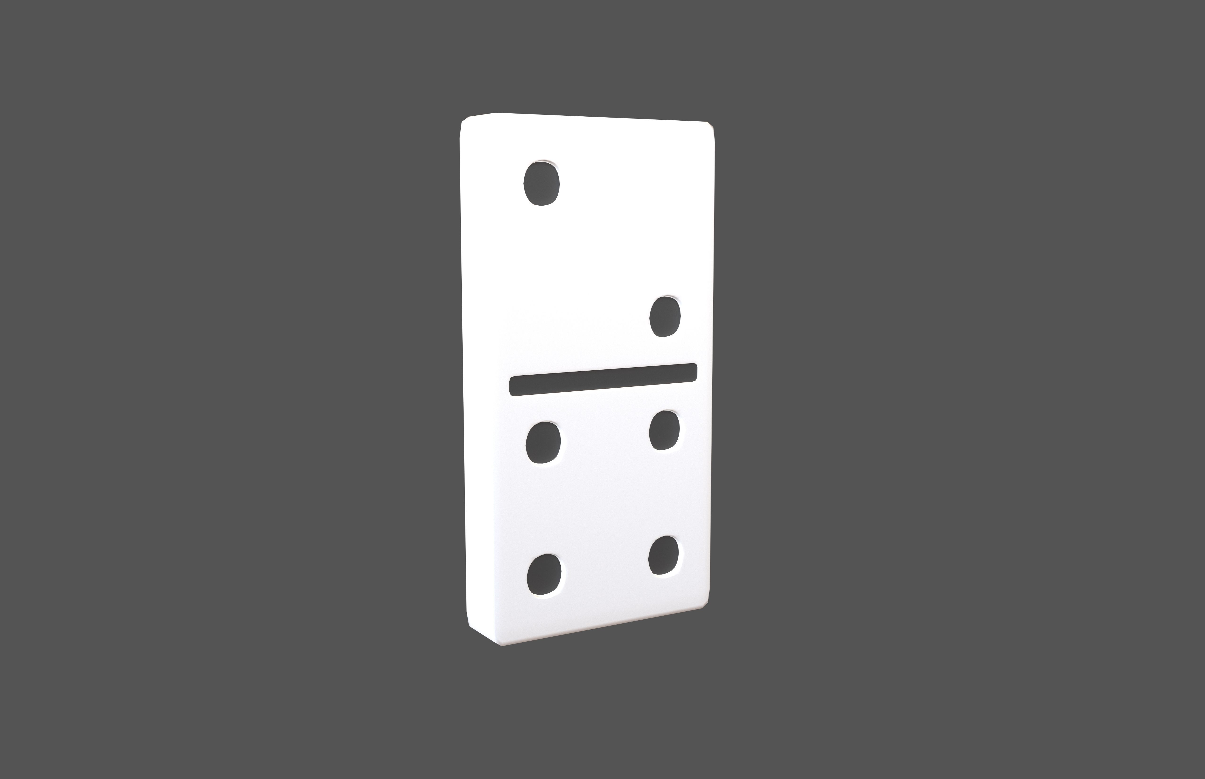 Dominoes v23 001 Low-poly 3D model_1