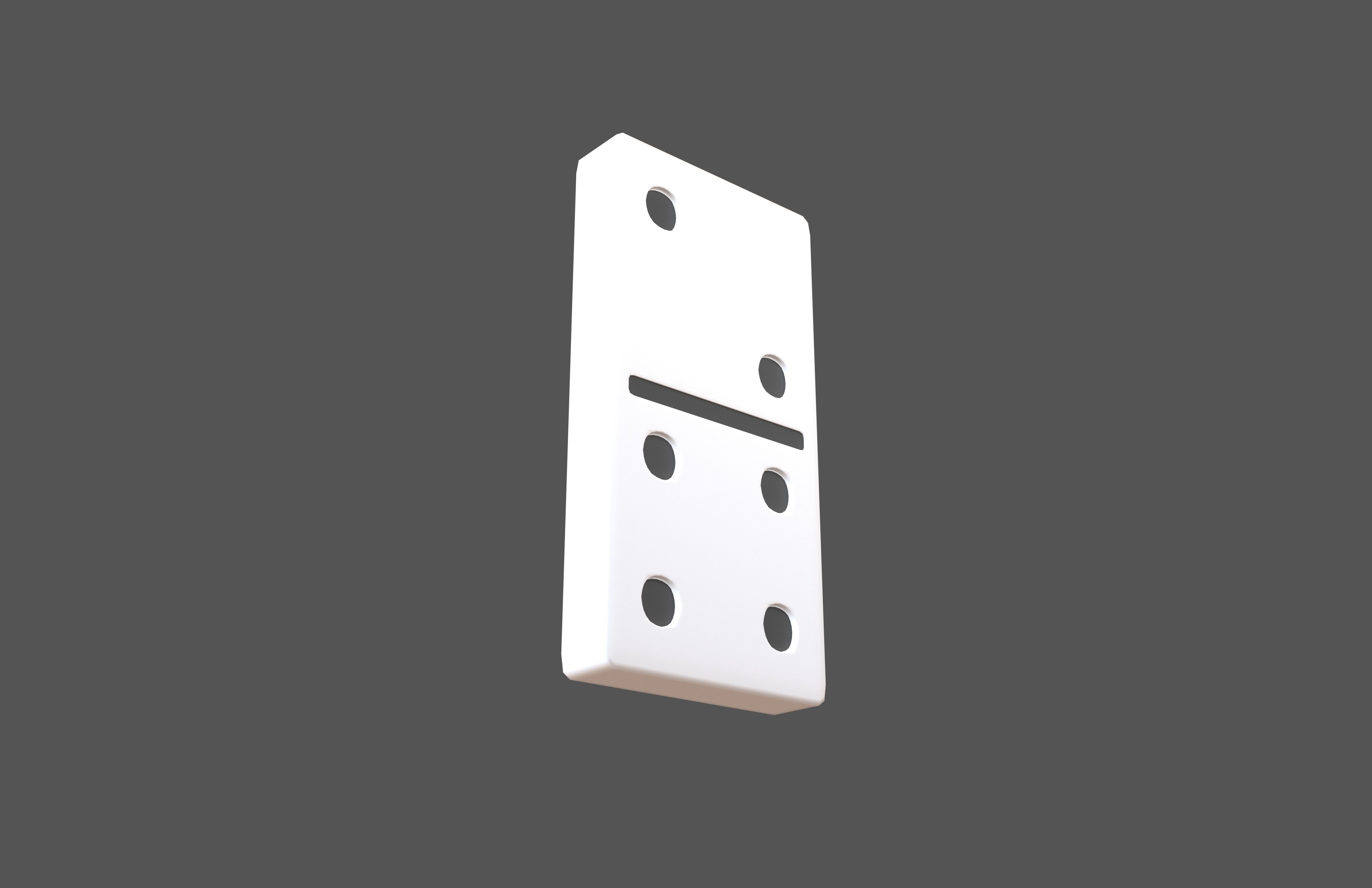 Dominoes v23 001 Low-poly 3D model_2