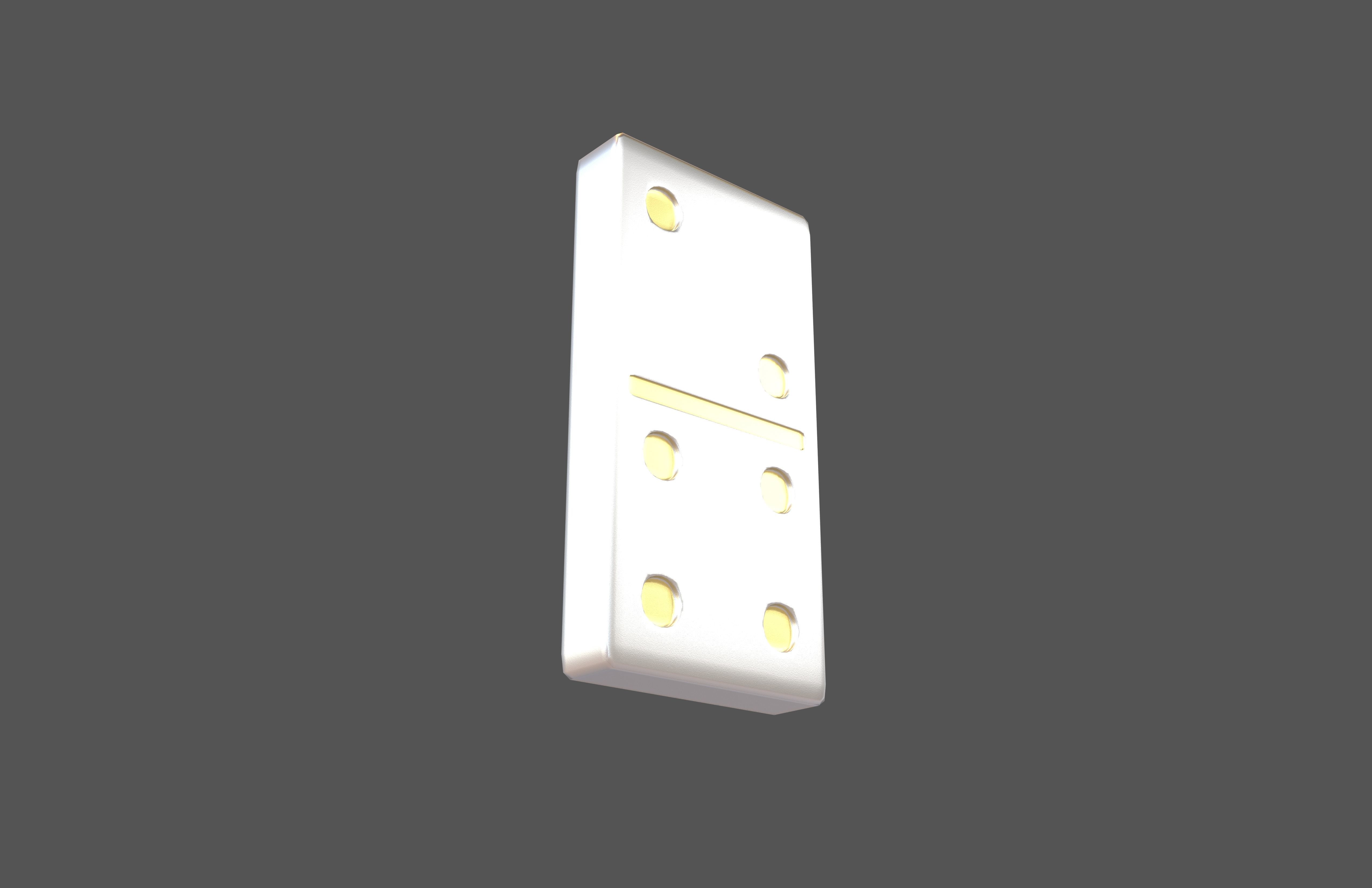 Dominoes v23 006 Low-poly 3D model_3
