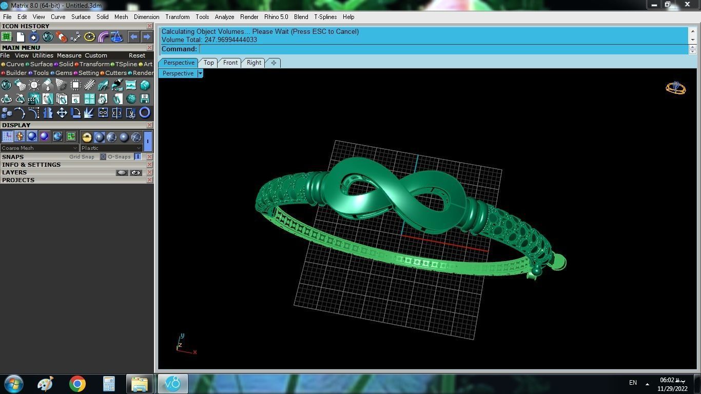 Infinitive Bracelet 3D print model_8