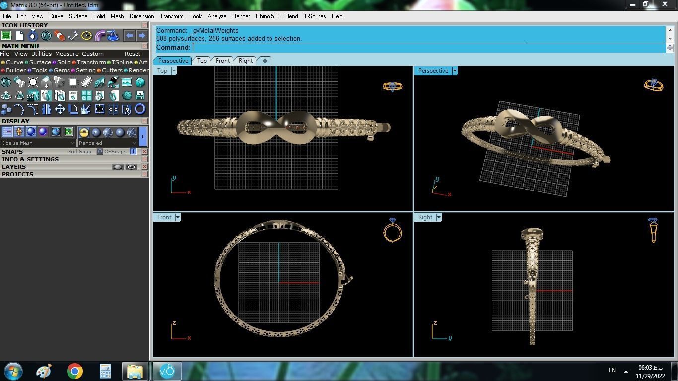 Infinitive Bracelet 3D print model_11