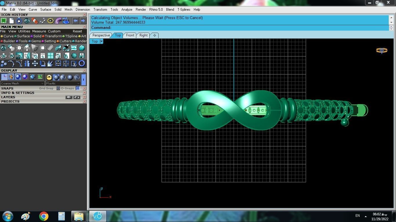 Infinitive Bracelet 3D print model_9