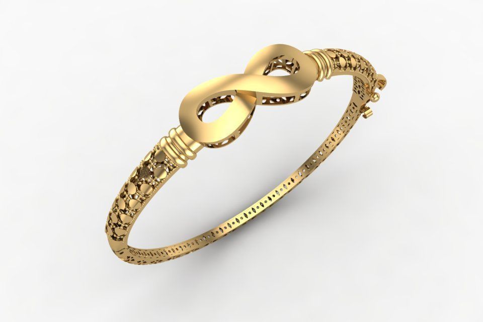 Infinitive Bracelet 3D print model_1