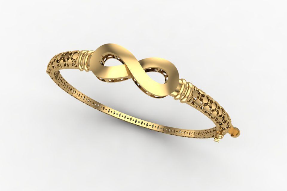 Infinitive Bracelet 3D print model_5