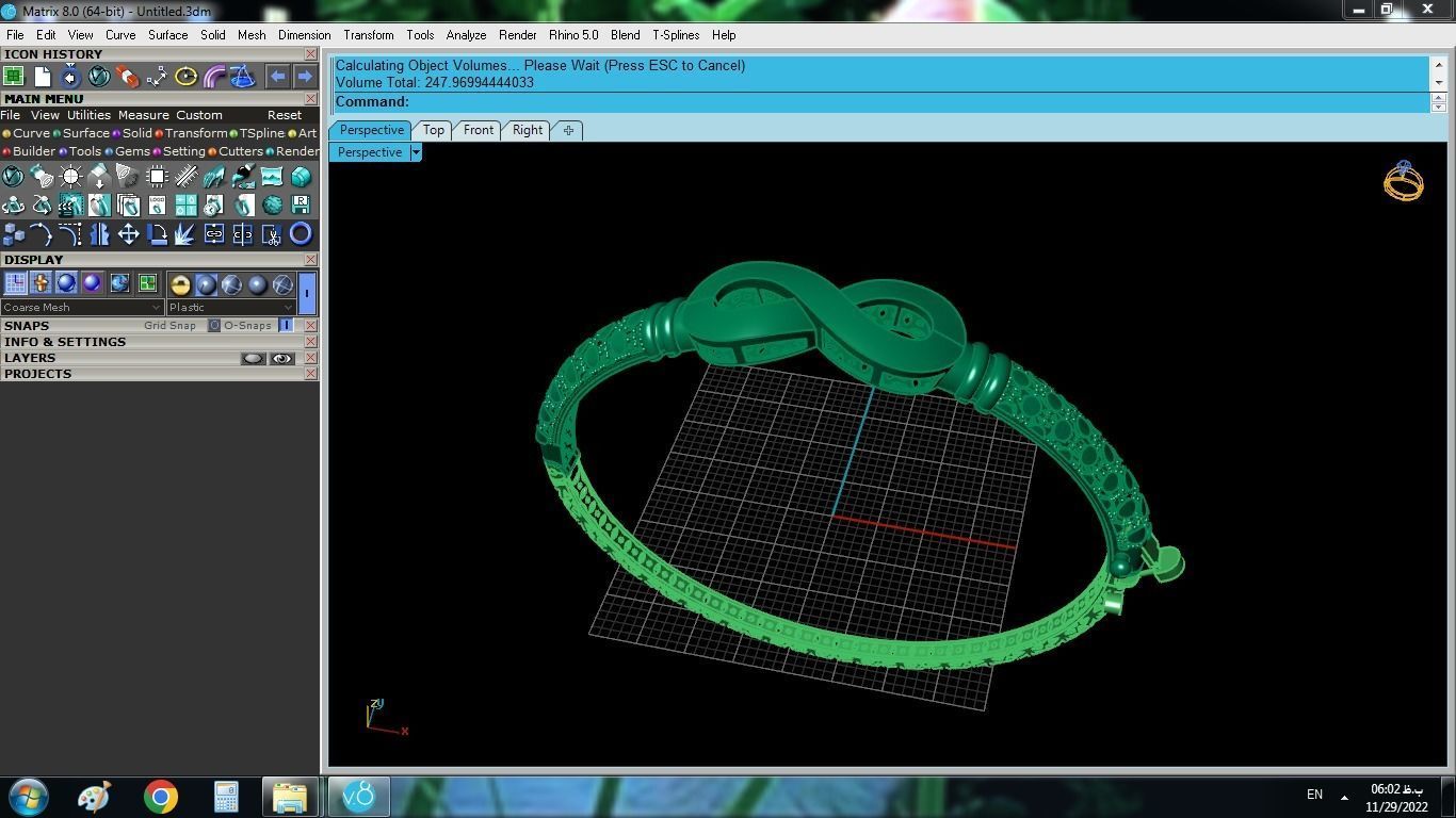 Infinitive Bracelet 3D print model_7