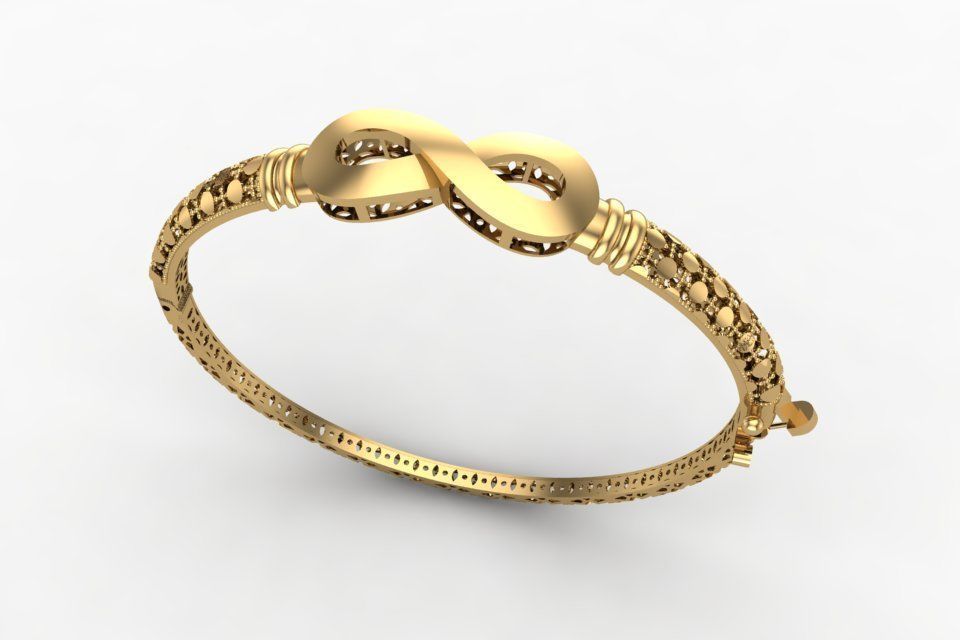 Infinitive Bracelet 3D print model_4