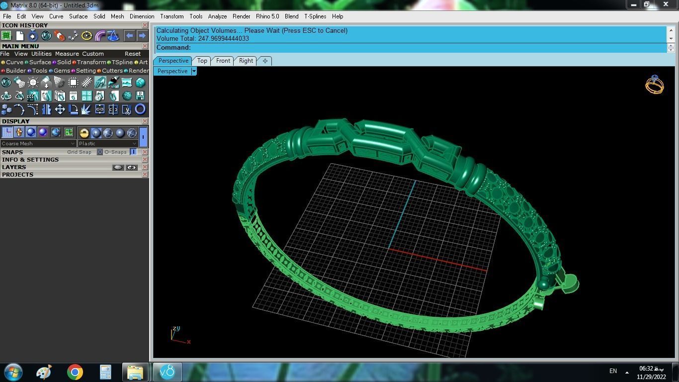 Gold Bracelet 12 3D print model_6