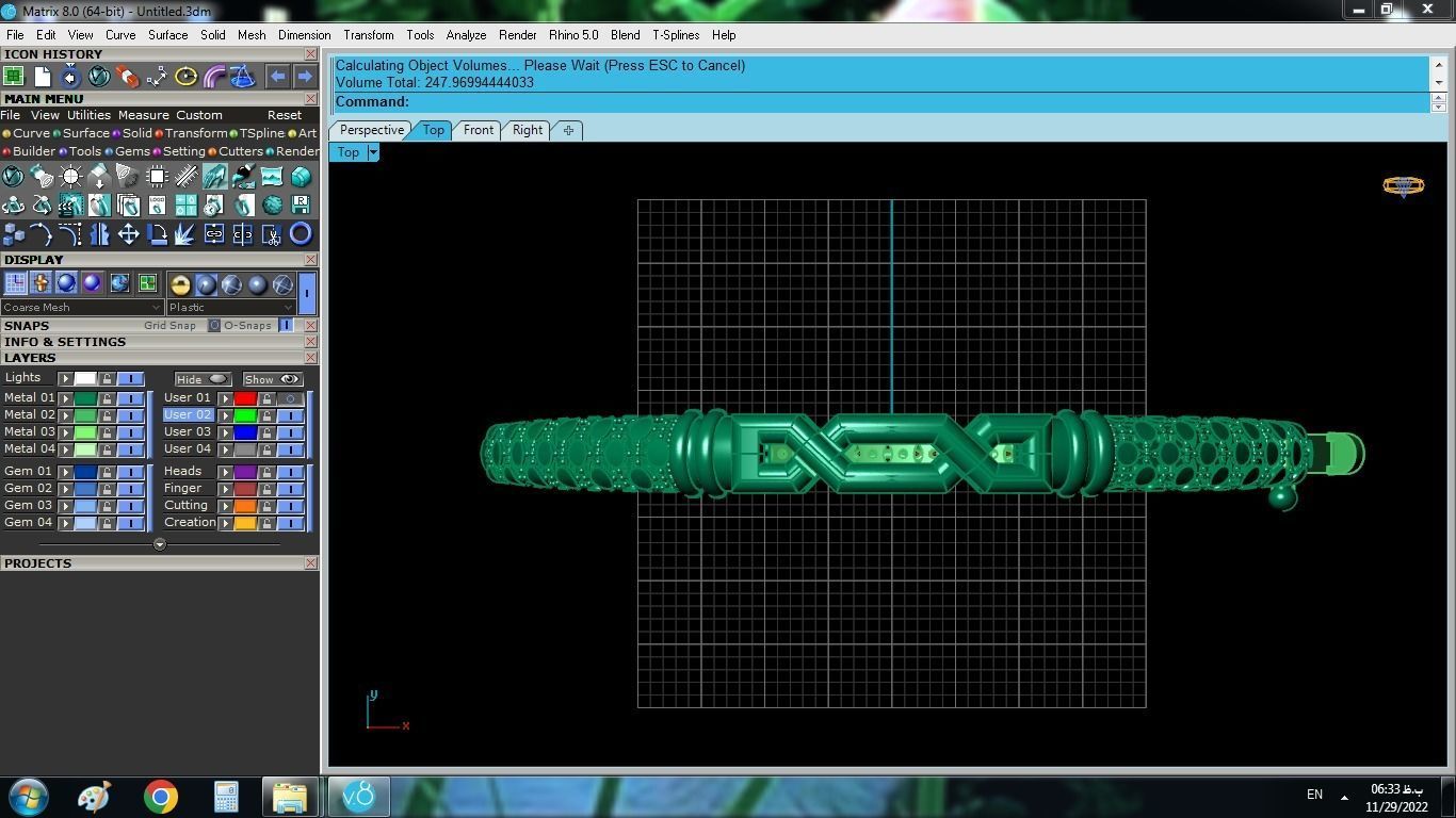 Gold Bracelet 12 3D print model_5