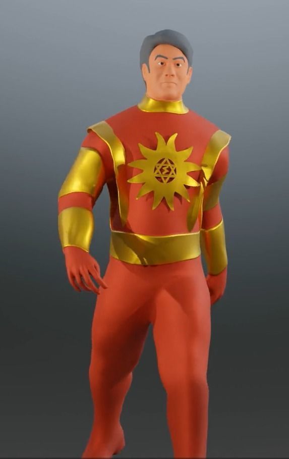 Shaktimaan 3d Model superhero gold 3D model_2