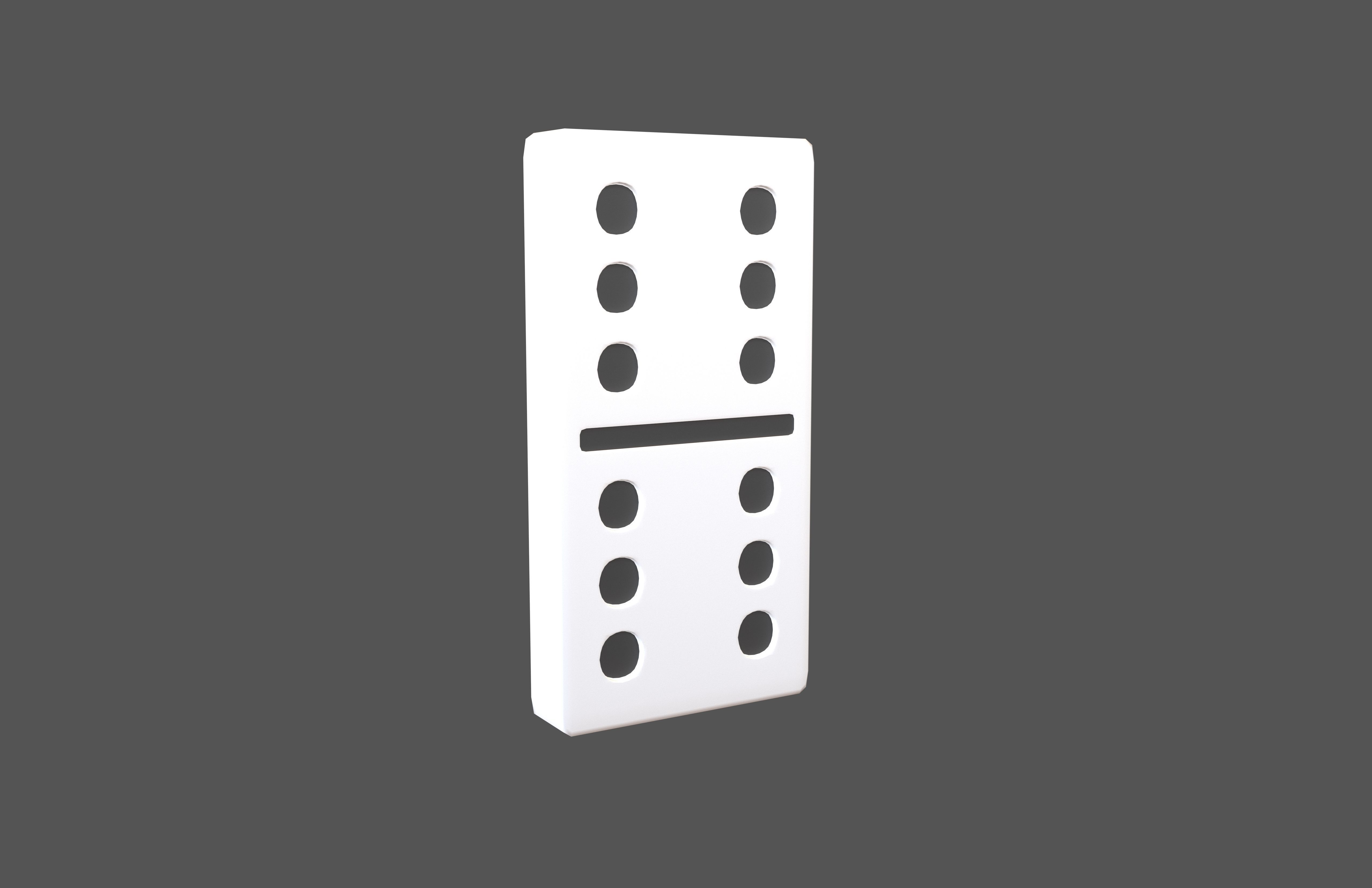 Dominoes v27 001 Low-poly 3D model_1