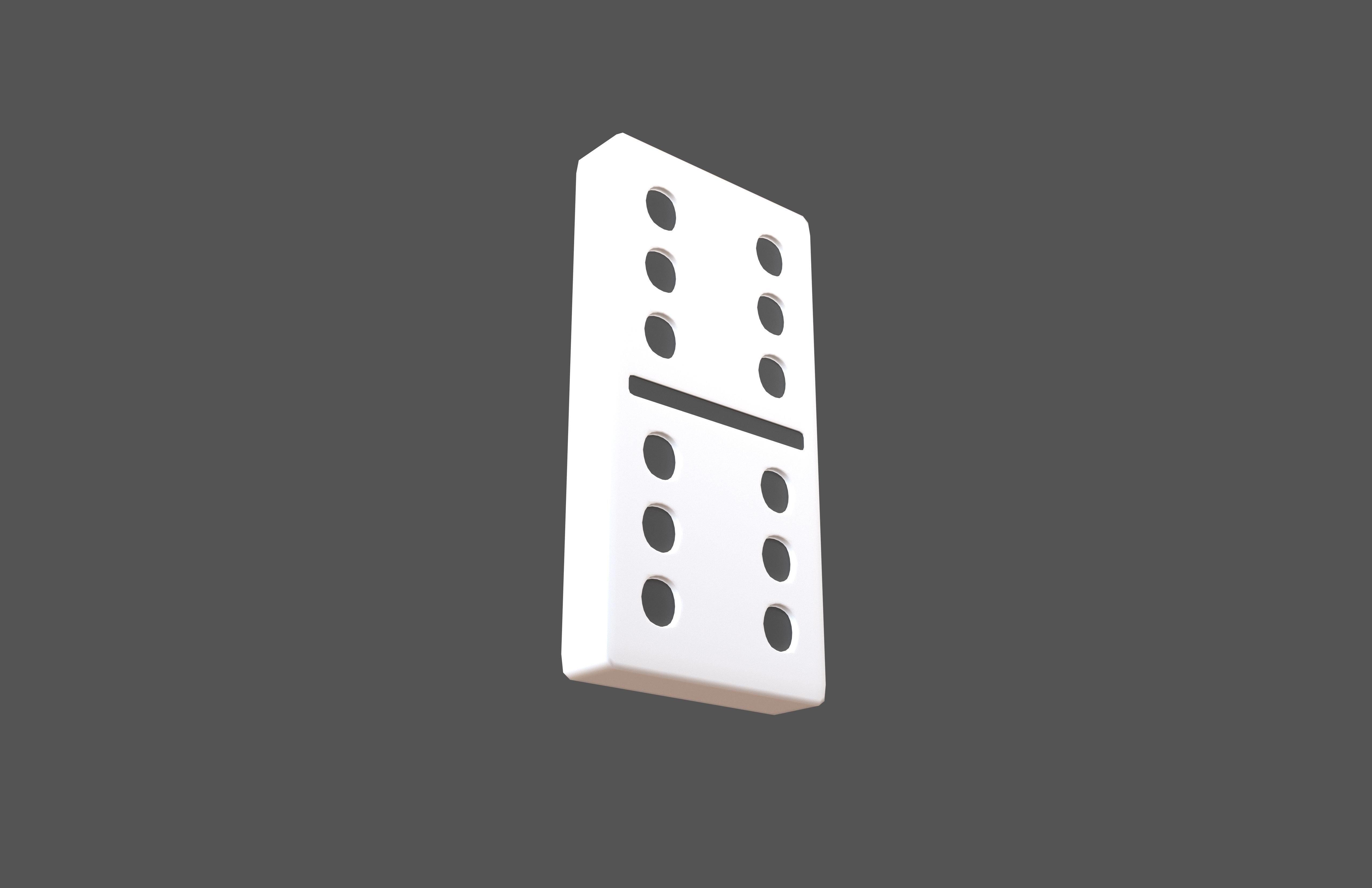 Dominoes v27 001 Low-poly 3D model_3