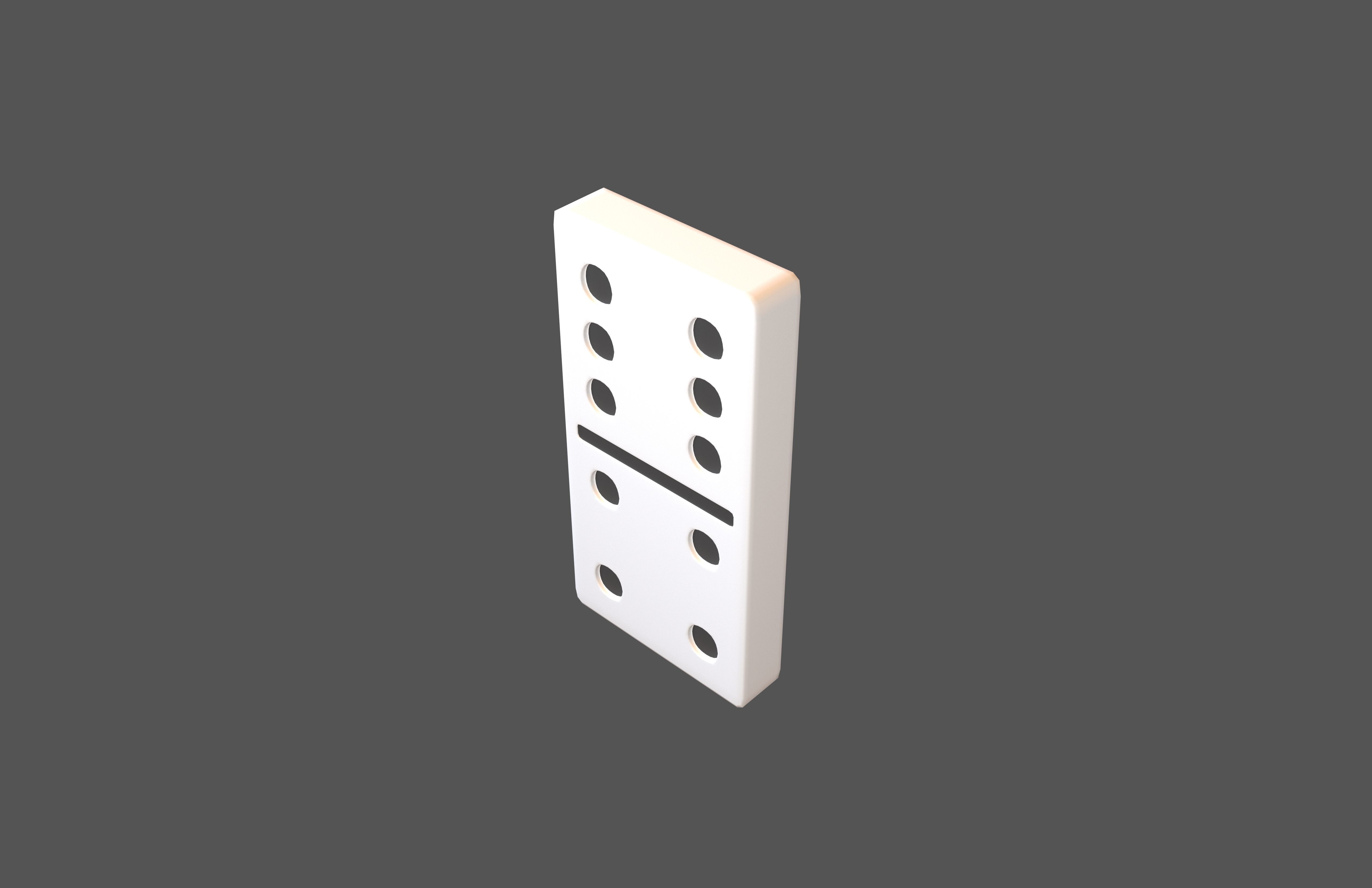 Dominoes v28 001 Low-poly 3D model_2