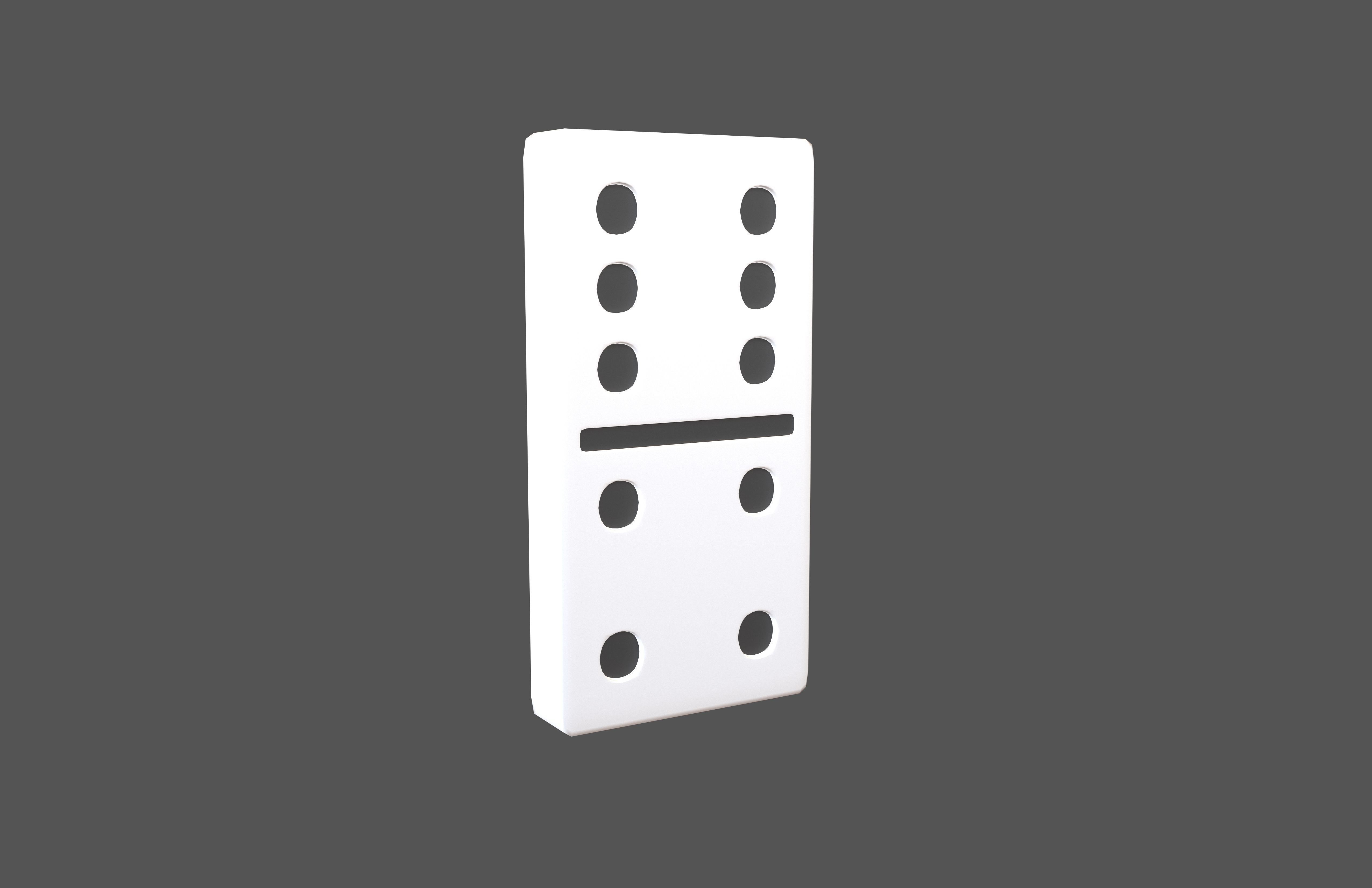 Dominoes v28 001 Low-poly 3D model_1