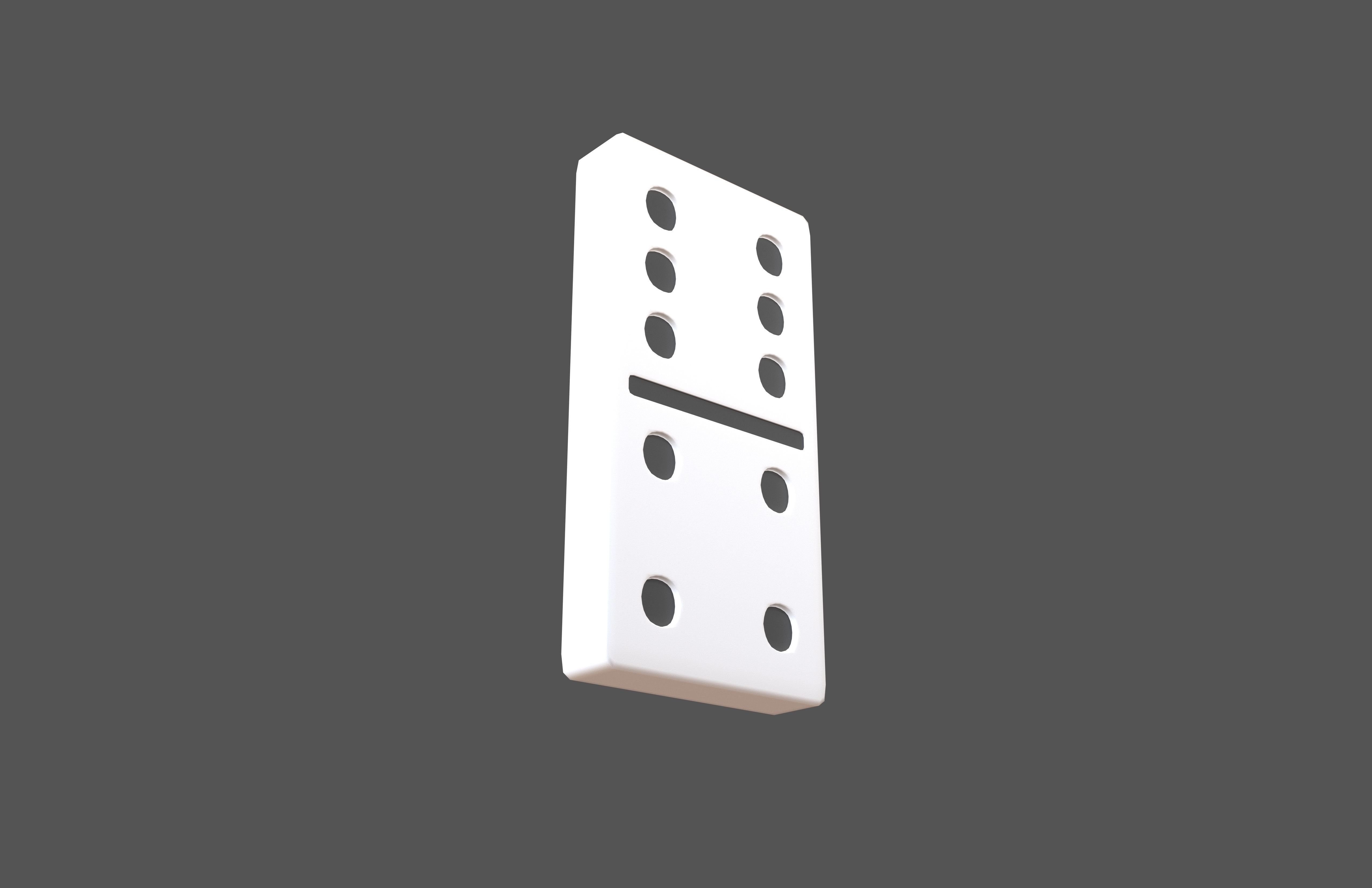 Dominoes v28 001 Low-poly 3D model_3