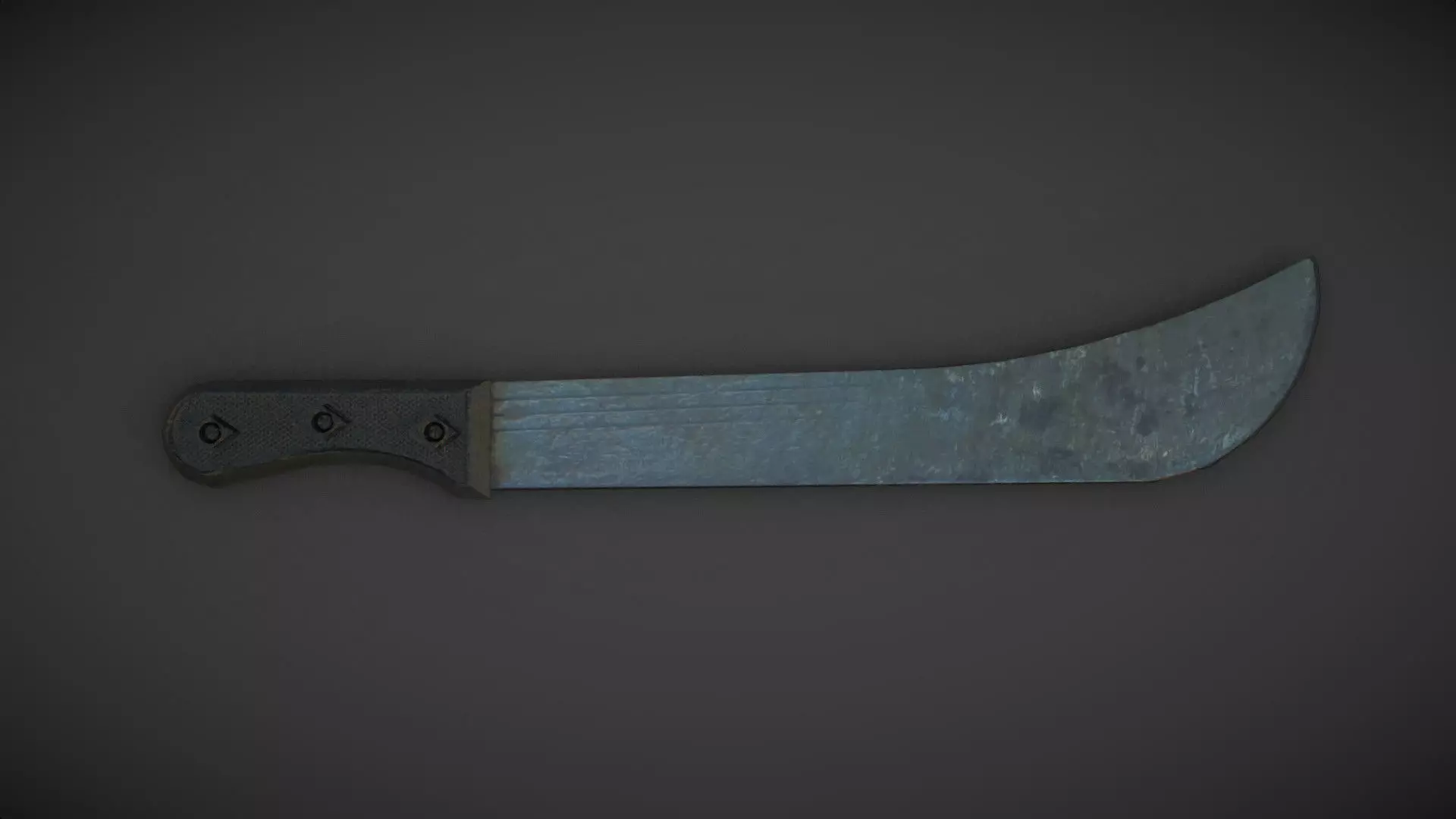 machete knife Low-poly 3D model_0
