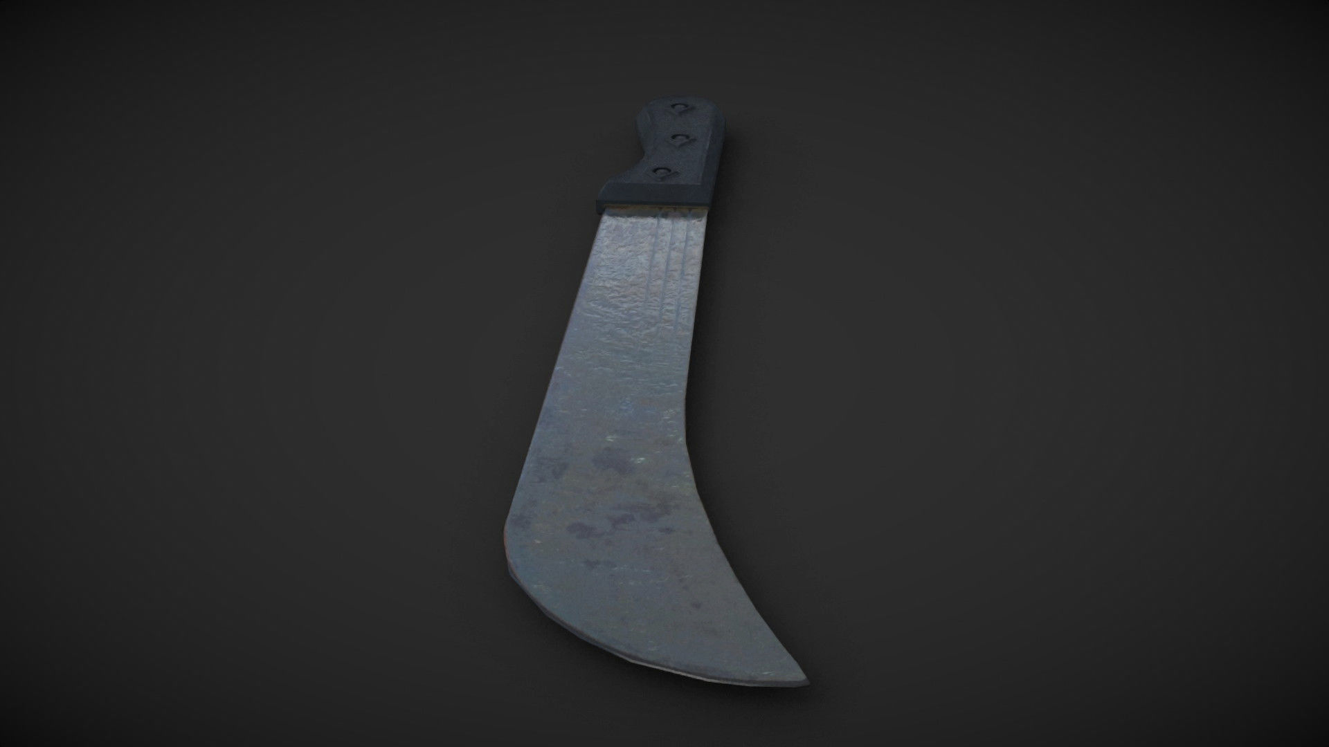 machete knife Low-poly 3D model_3