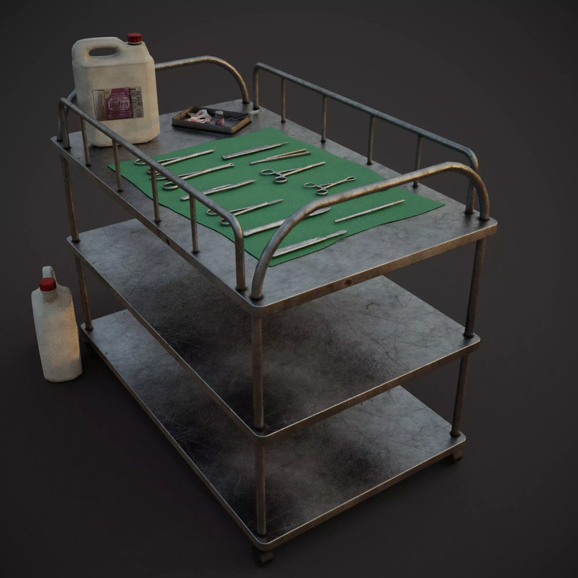 medical instruments Low-poly 3D model