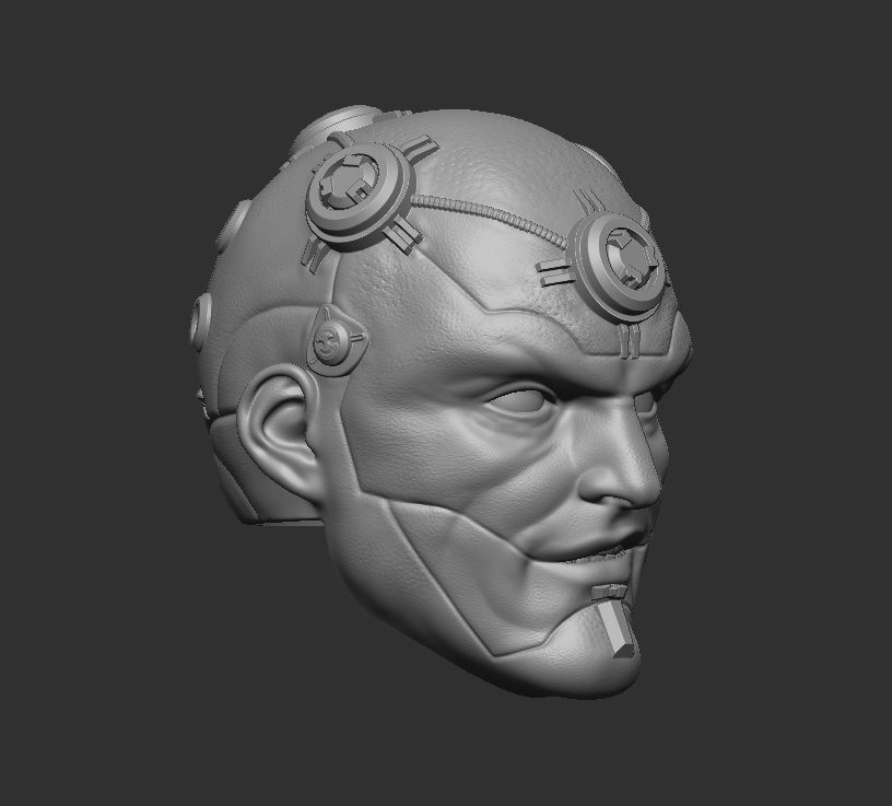 Brainiac - Headculpt for Action Figures 3D print model_4