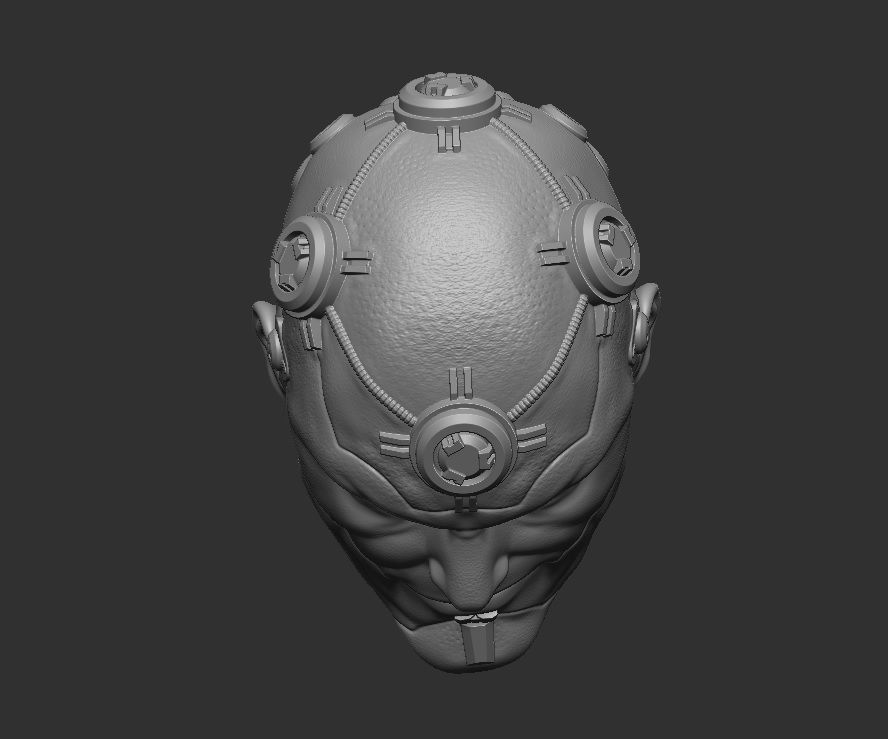 Brainiac - Headculpt for Action Figures 3D print model_6