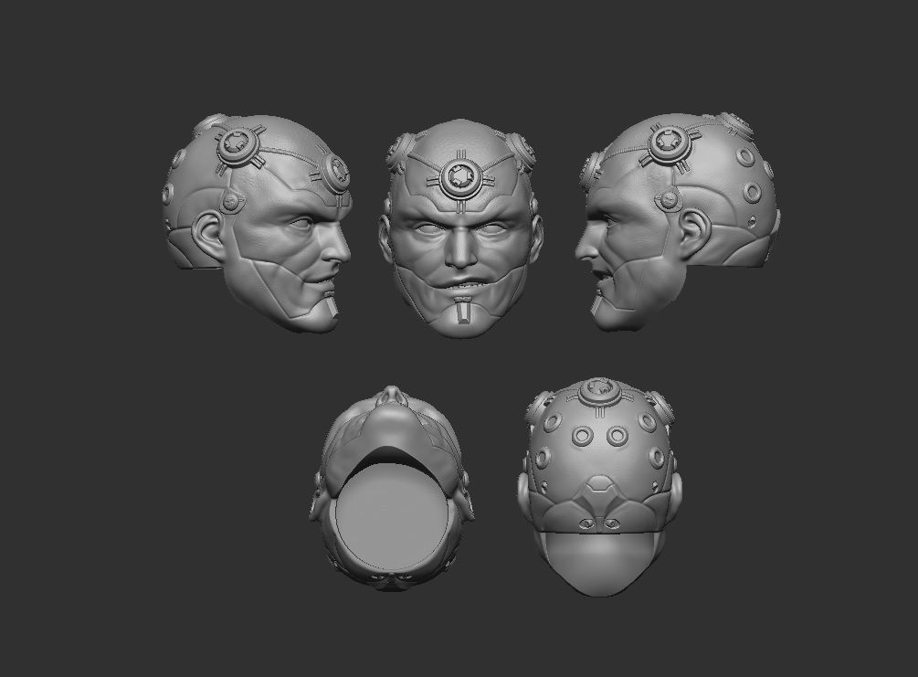 Brainiac - Headculpt for Action Figures 3D print model_3
