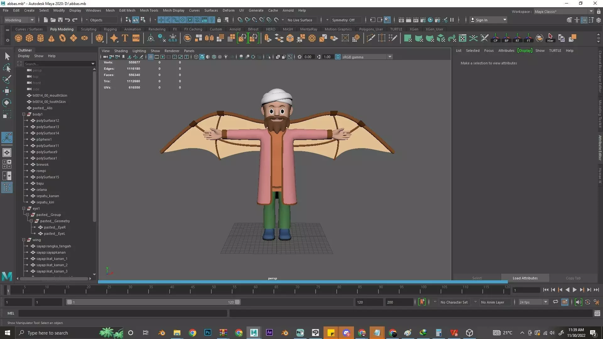 Abbas Ibn Firnas Non Rigged 3D model