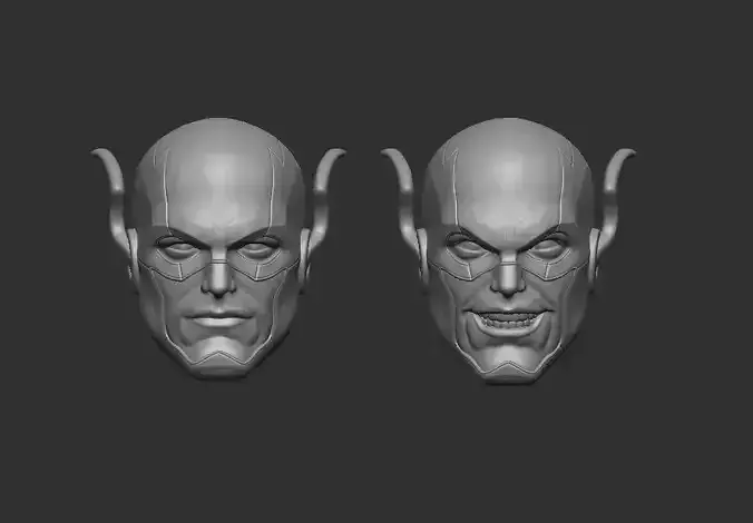 Flash and reverse Flash - Headsuclpt for Action Figures