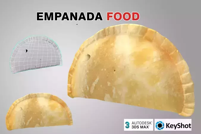 empanada Food Low-poly 3D model
