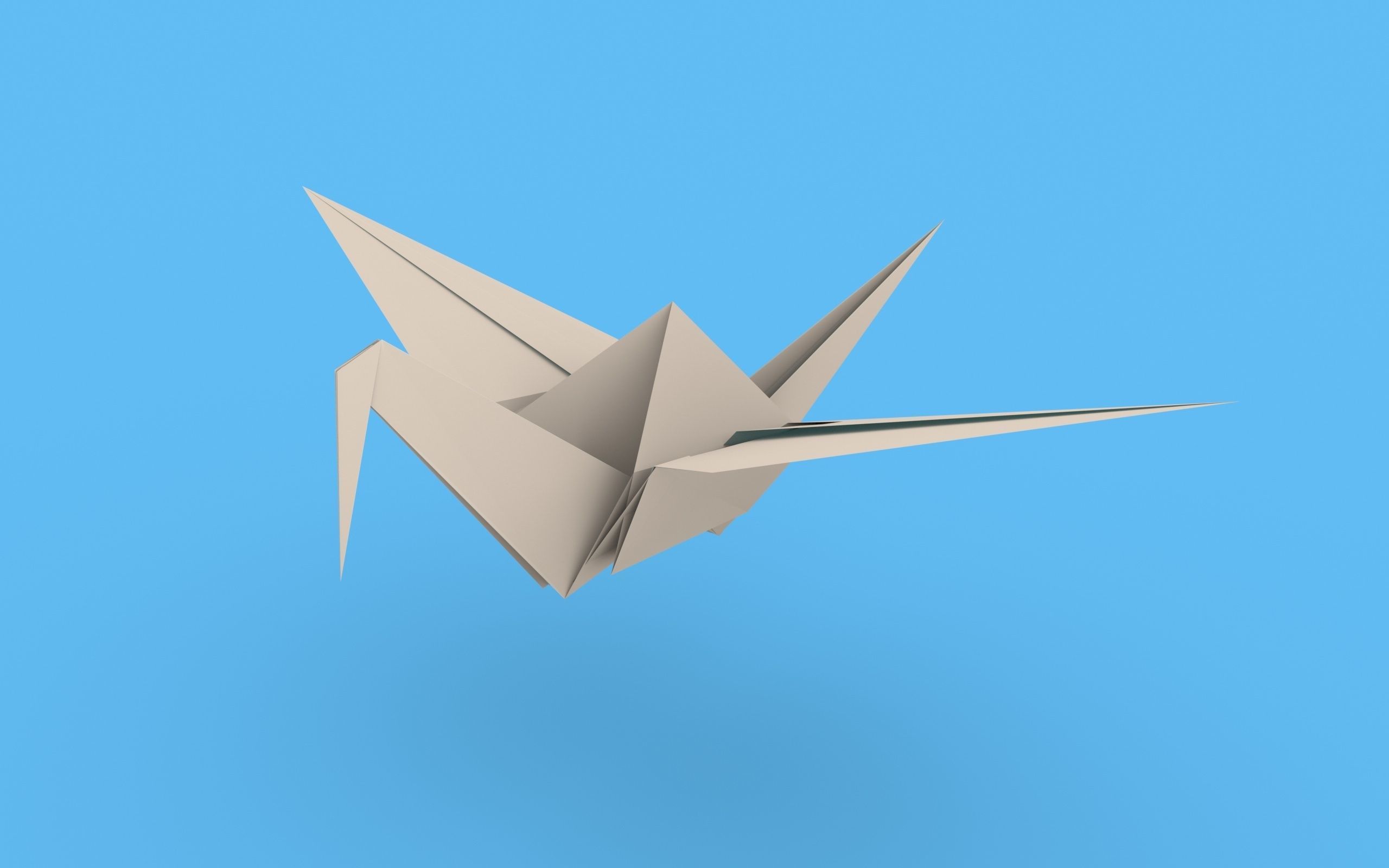 Origami Paper Crane Animated 3D model_30