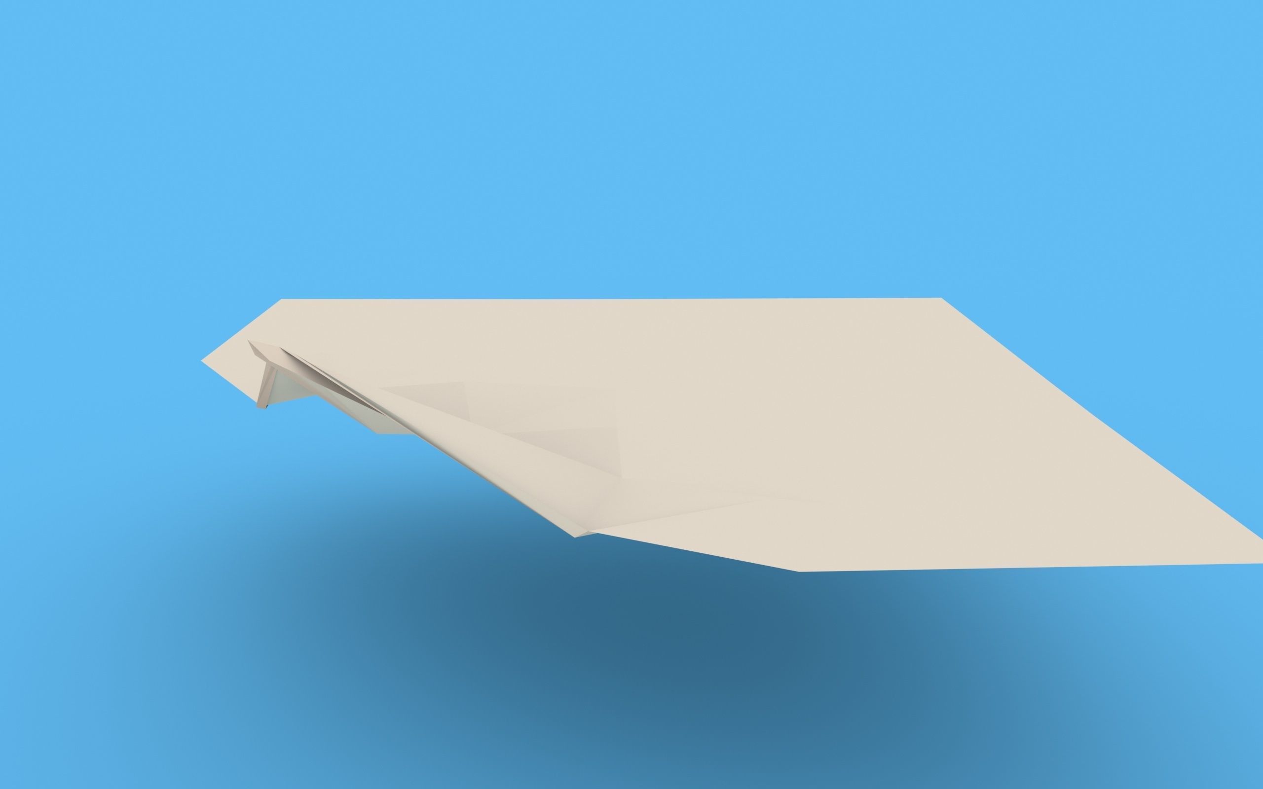 Origami Paper Crane Animated 3D model_12