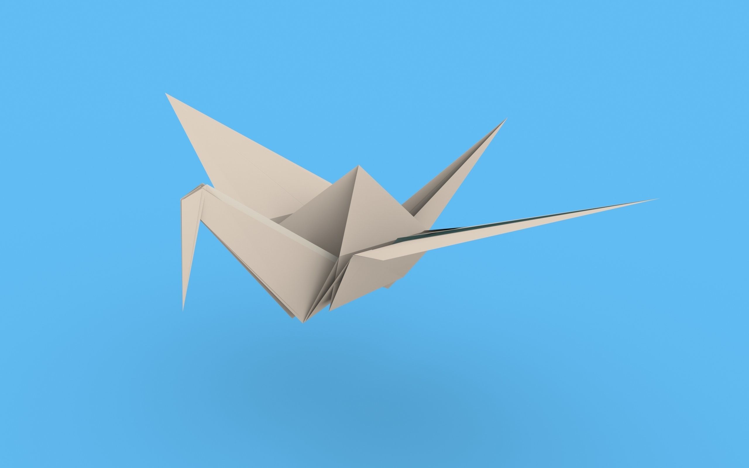 Origami Paper Crane Animated 3D model_29