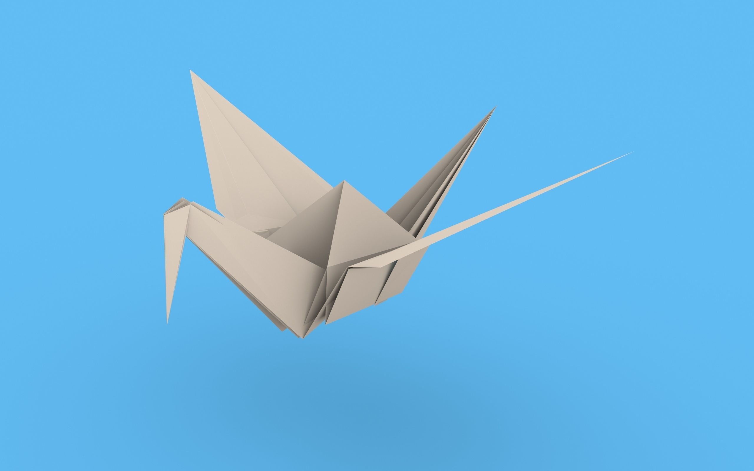 Origami Paper Crane Animated 3D model_26
