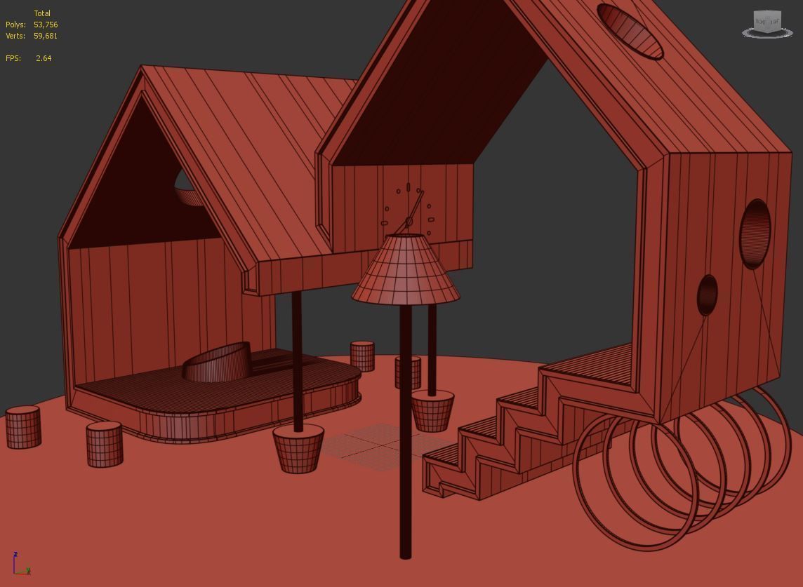 STREET ROOM GREEN for exterior public space commercial areas 3D model_9