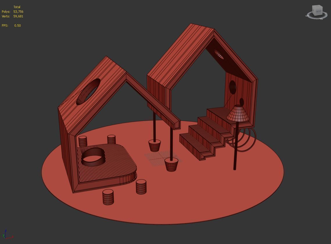 STREET ROOM GREEN for exterior public space commercial areas 3D model_8