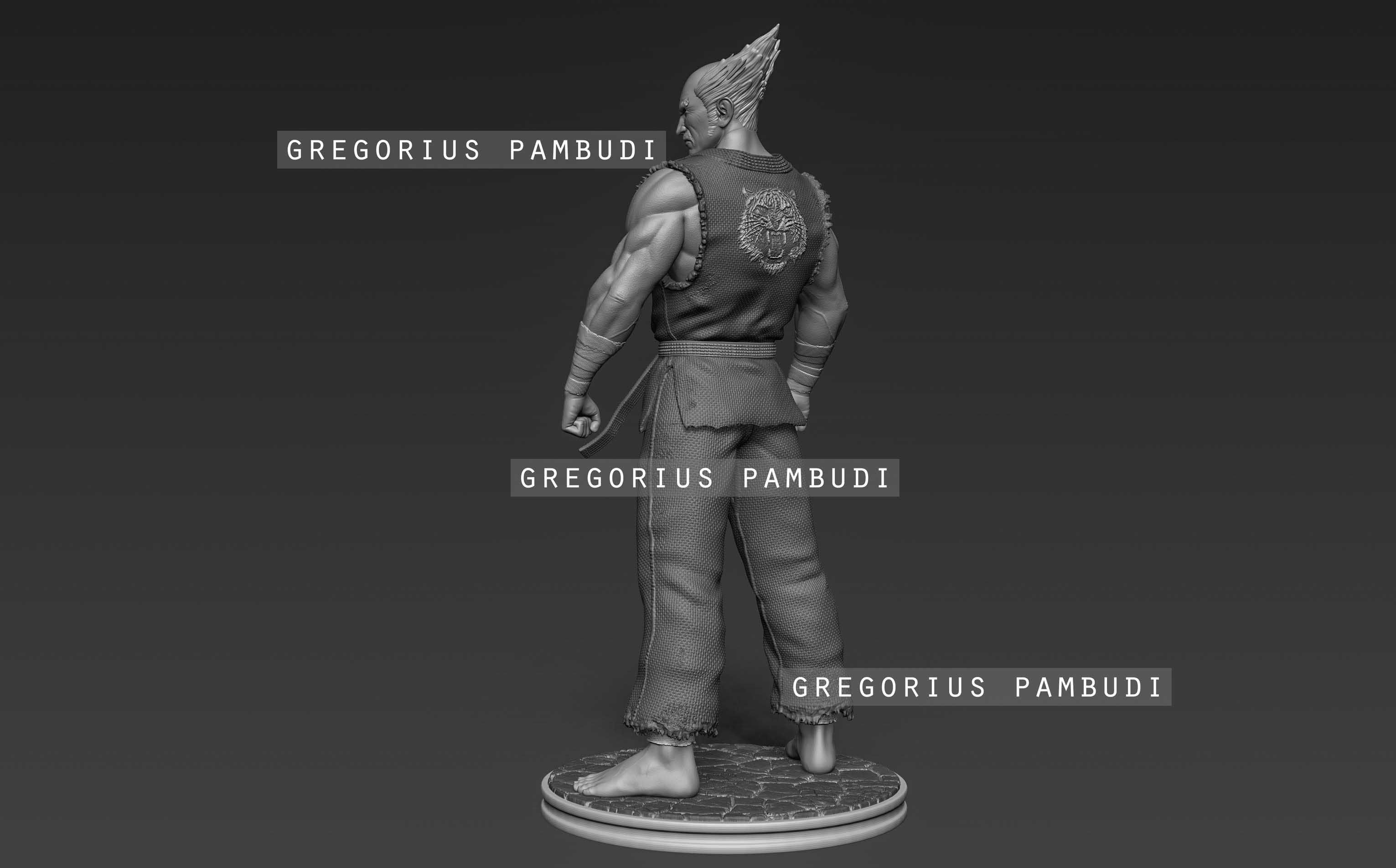 Tekken Heihachi Mishima Fan Art Statue 3d Printable 3D print model_11