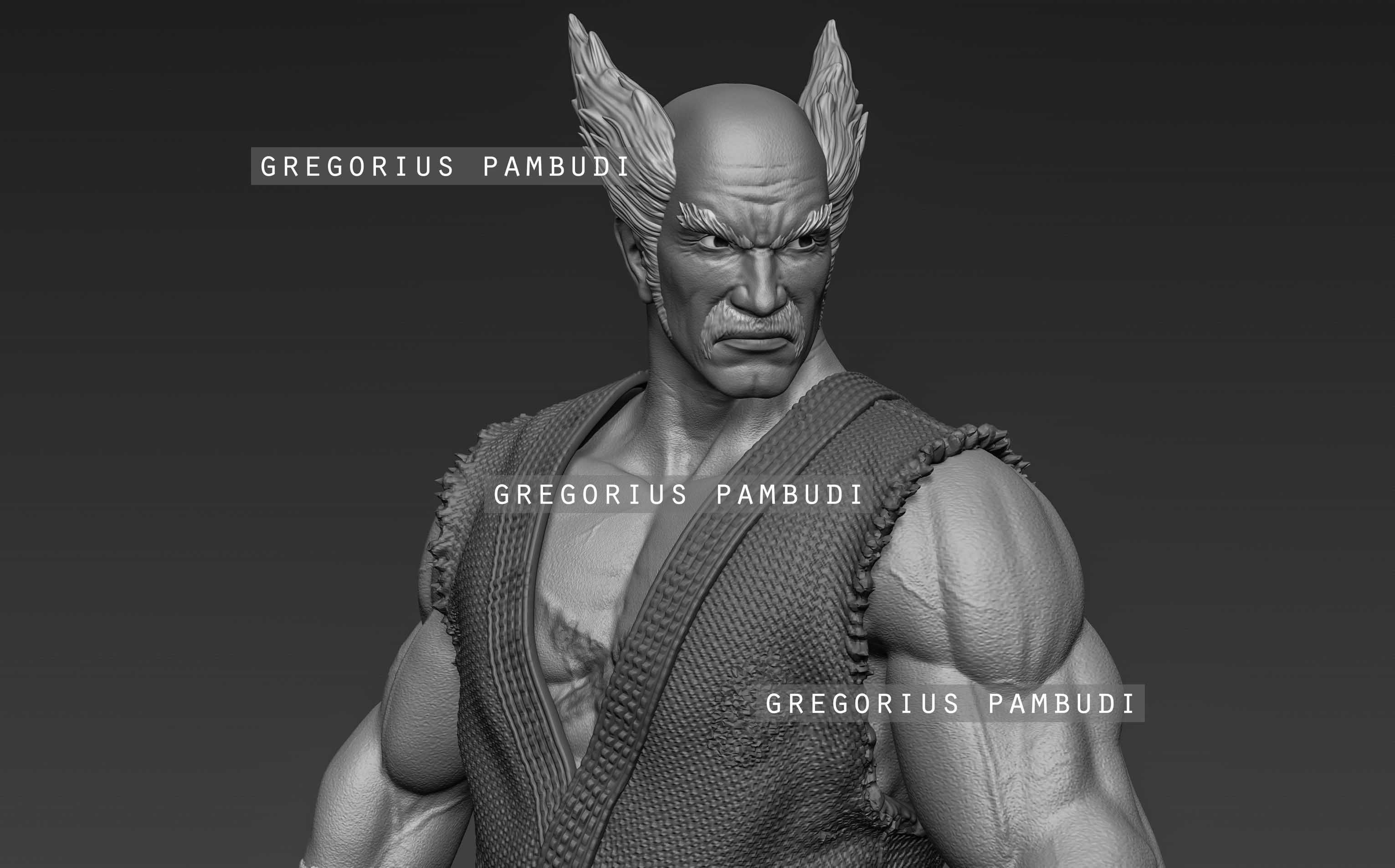 Tekken Heihachi Mishima Fan Art Statue 3d Printable 3D print model_15