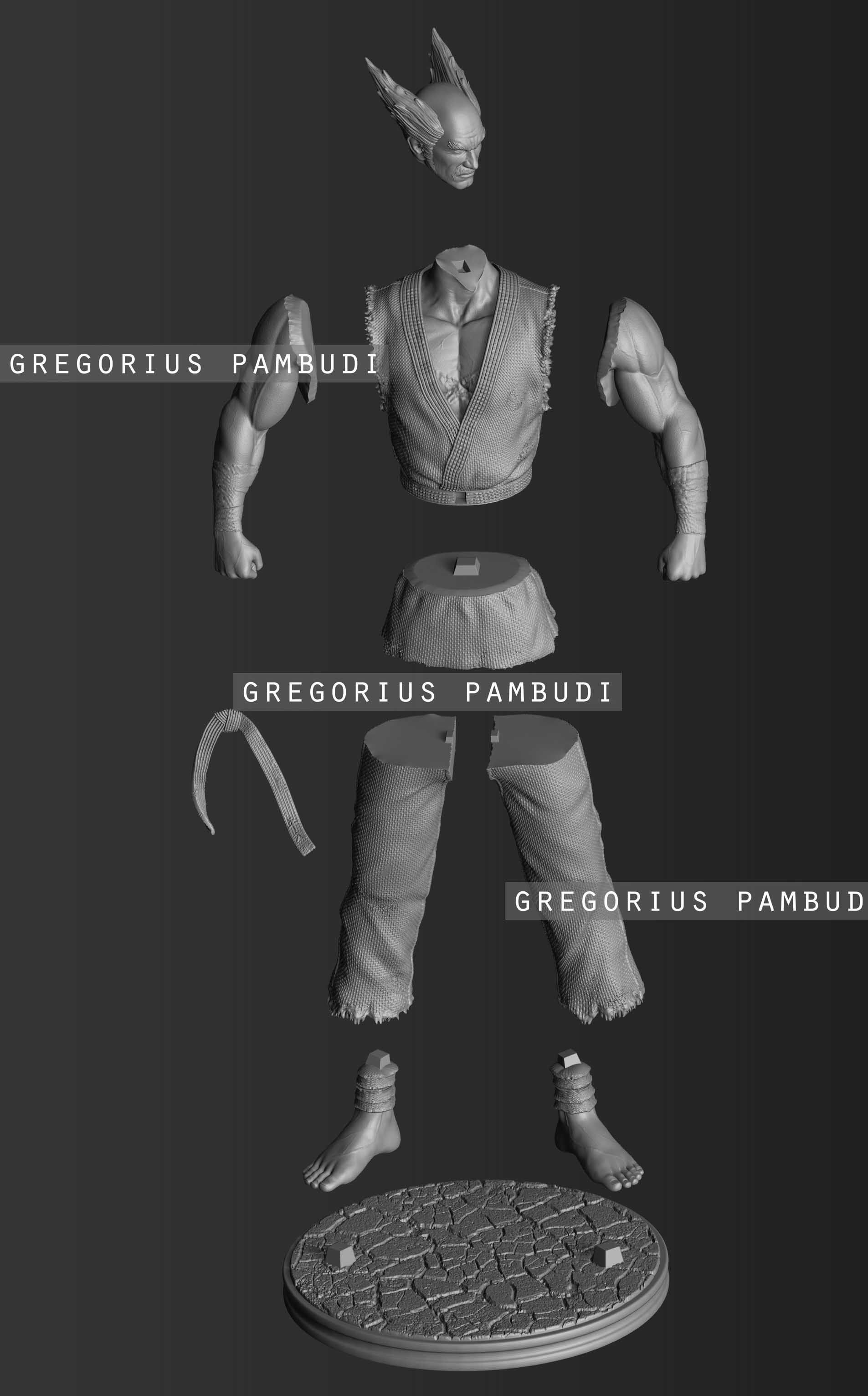 Tekken Heihachi Mishima Fan Art Statue 3d Printable 3D print model_2